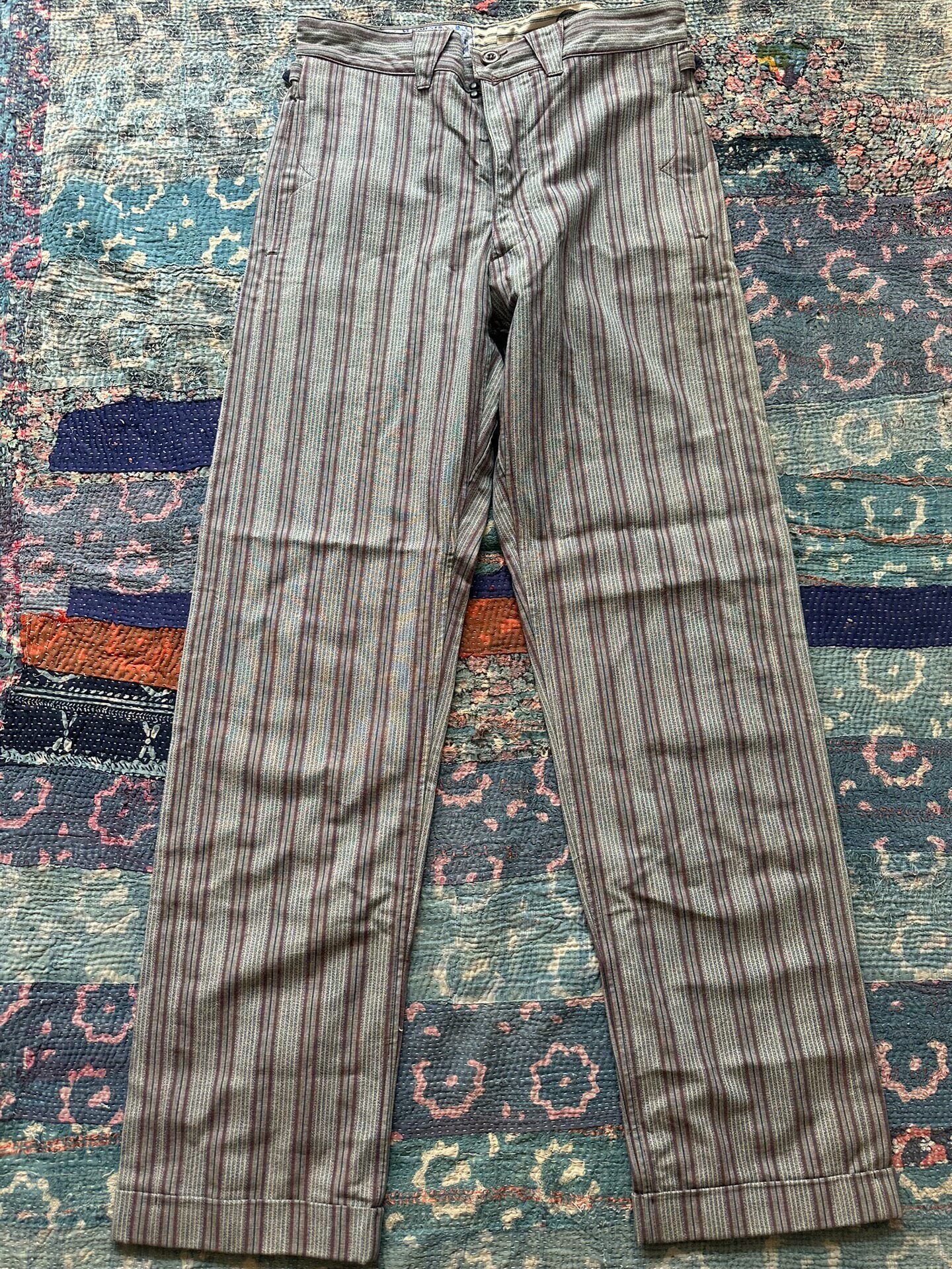 Mister Freedom Striped Straight-Leg Trousers