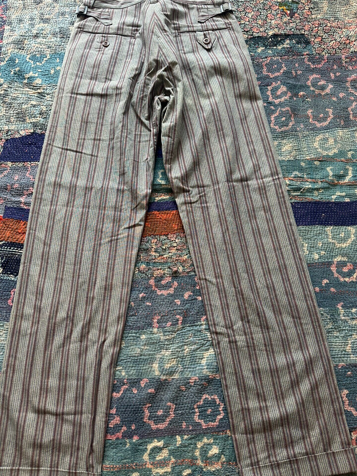 Mister Freedom Striped Straight-Leg Trousers — detail