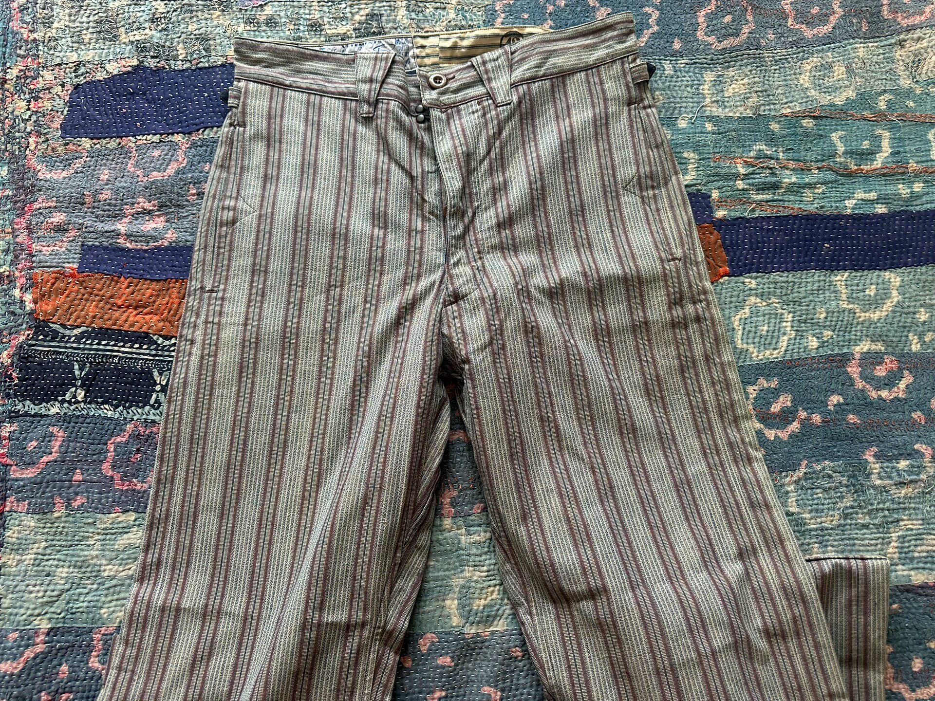 Mister Freedom Striped Straight-Leg Trousers — front