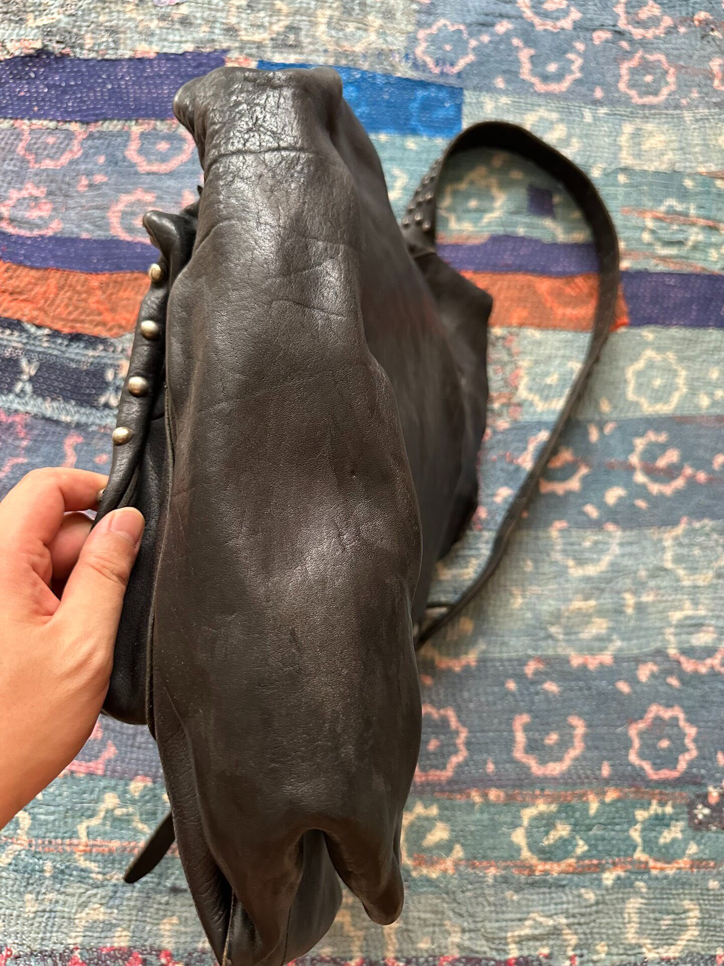 Ralph Lauren RRL Studded Crossbody Handheld Bag — detail
