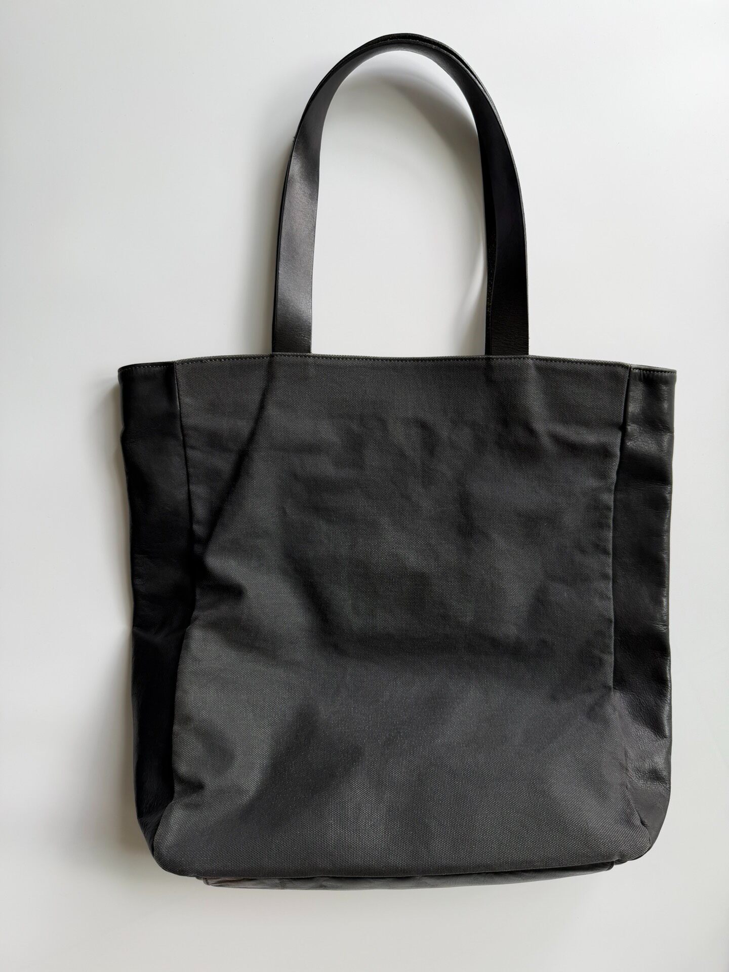 Dries Van Noten Canvas Leather Tote Bag — back