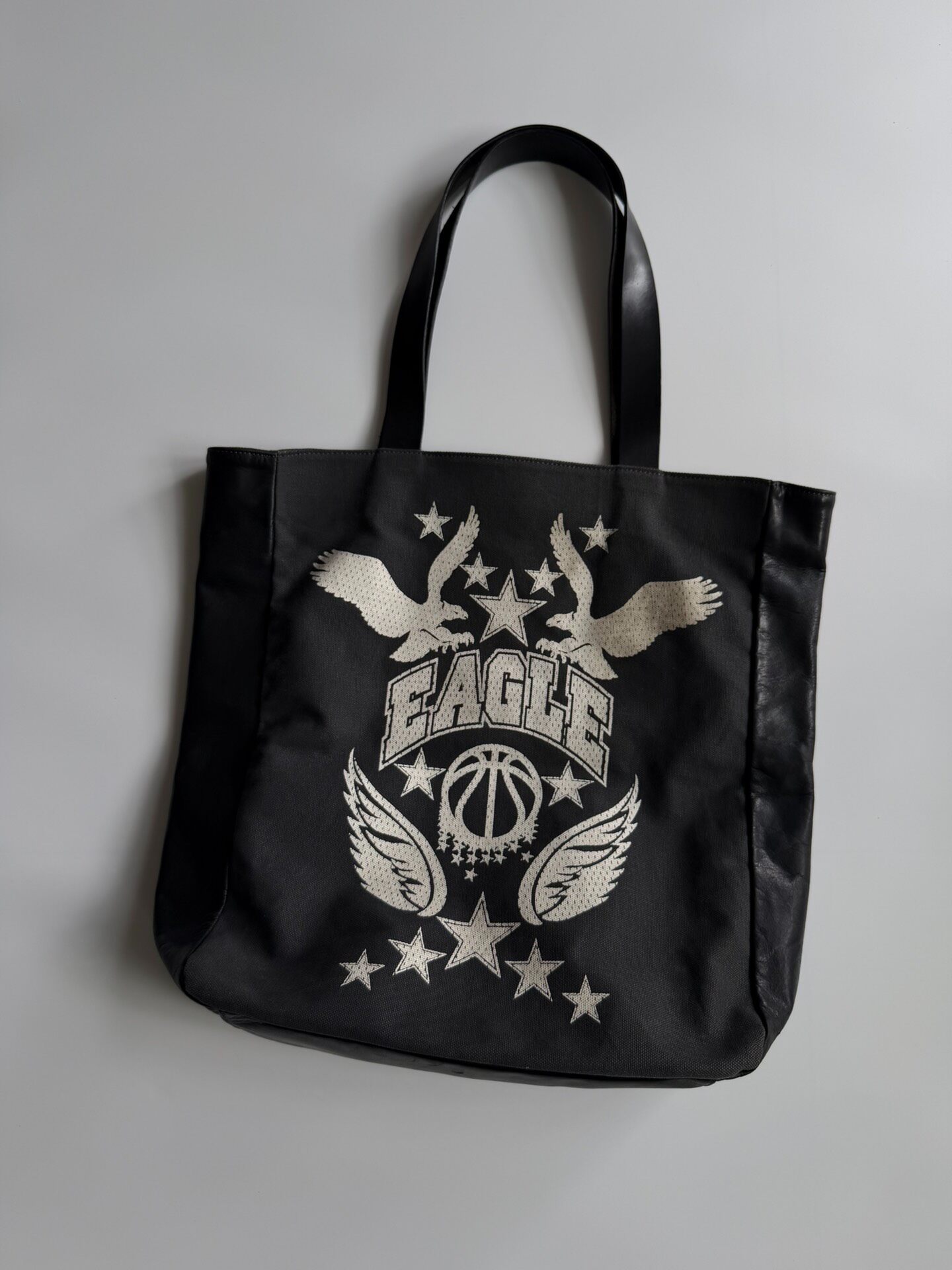 Dries Van Noten Canvas Leather Tote Bag