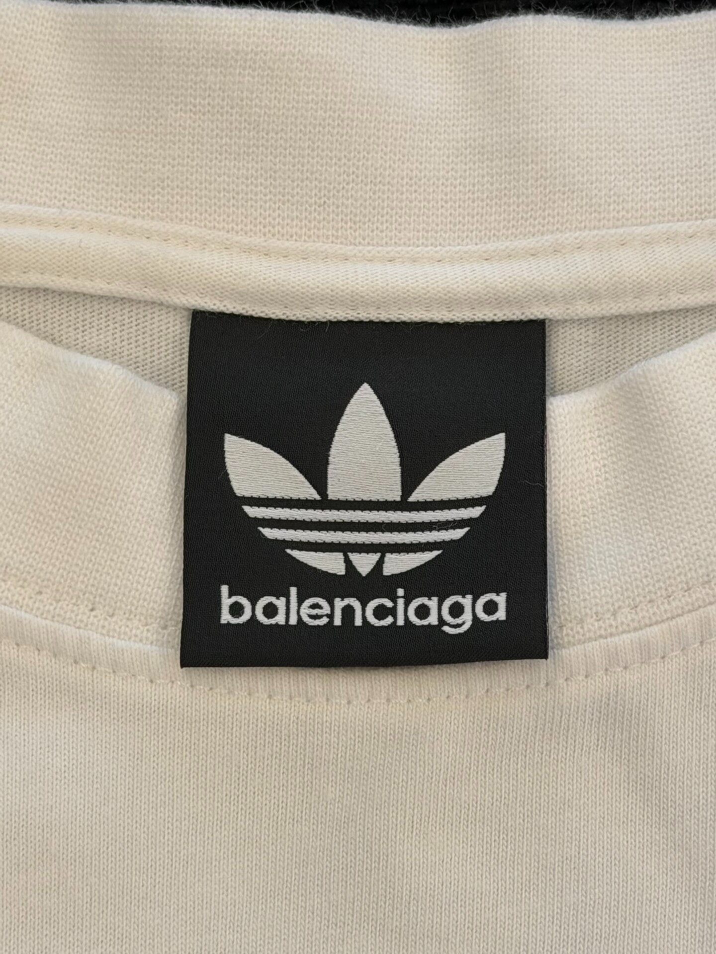 Balenciaga x Adidas White T-Shirt — label