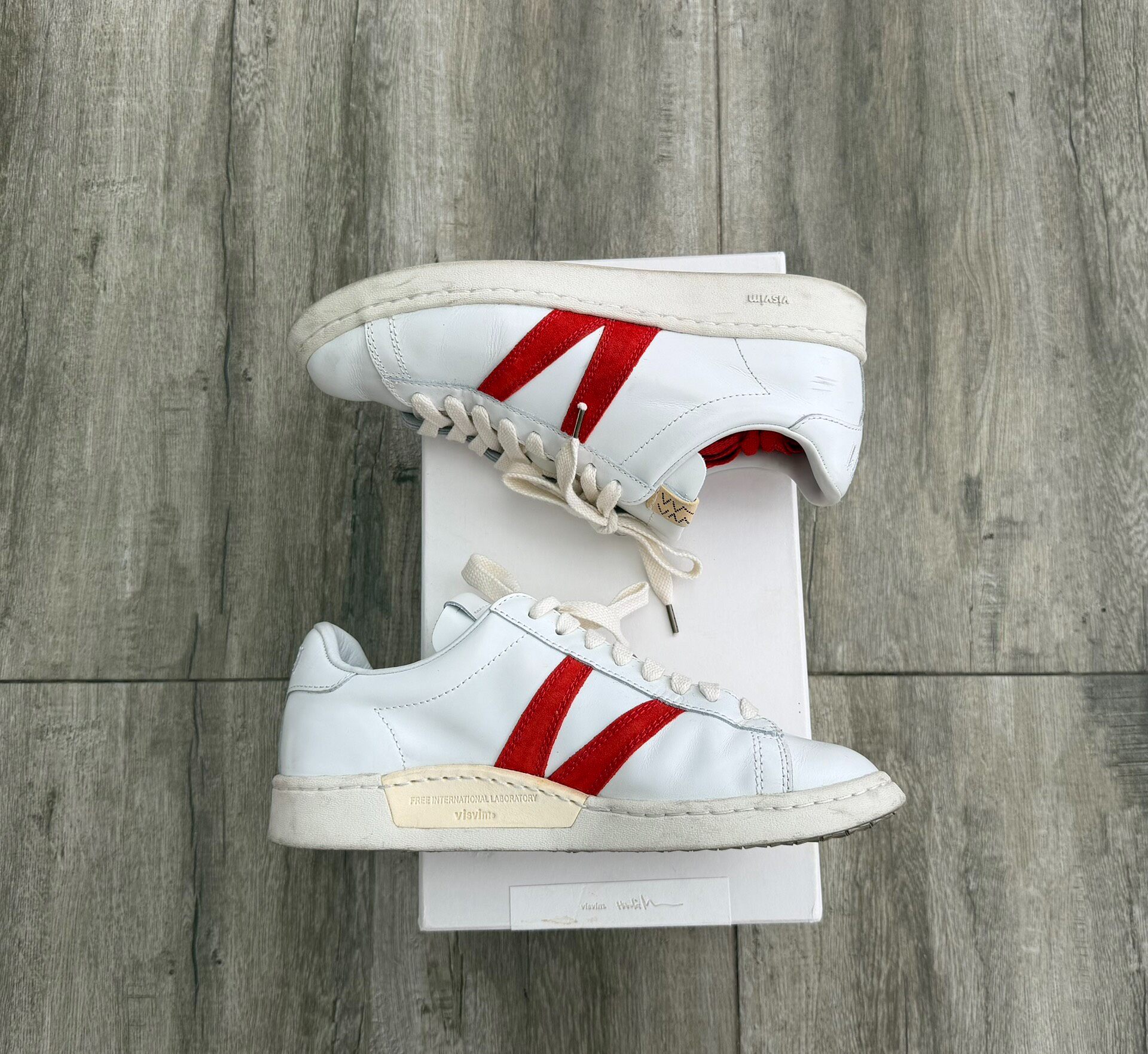 Visvim Corda Folk 21SS White Sneakers — detail