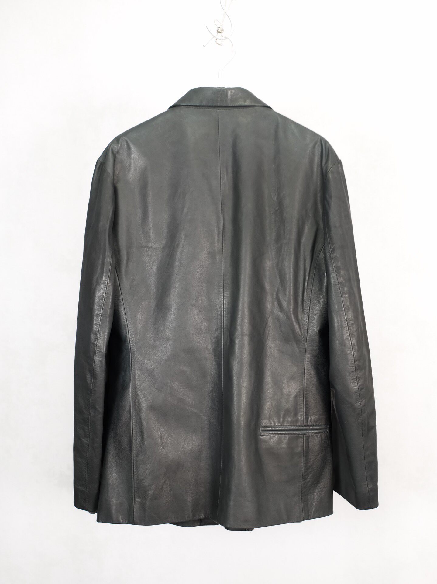 Yohji Yamamoto 21AW Leather Blazer — back
