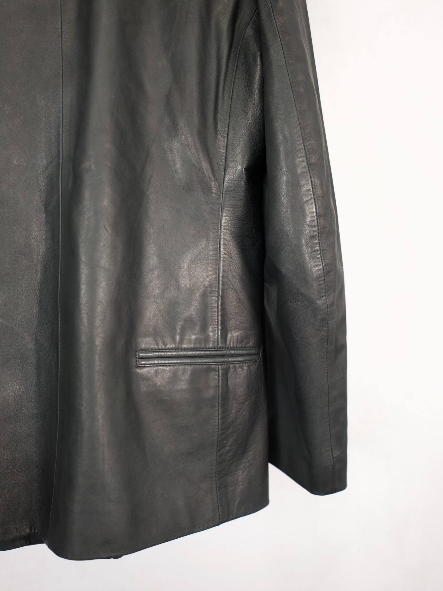 Yohji Yamamoto 21AW Leather Blazer — label