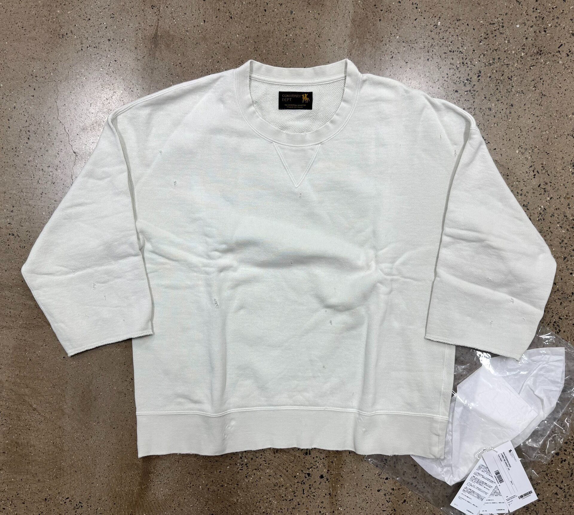 VISVIM Jumbo SB 3/4 Ivory Sweatshirt