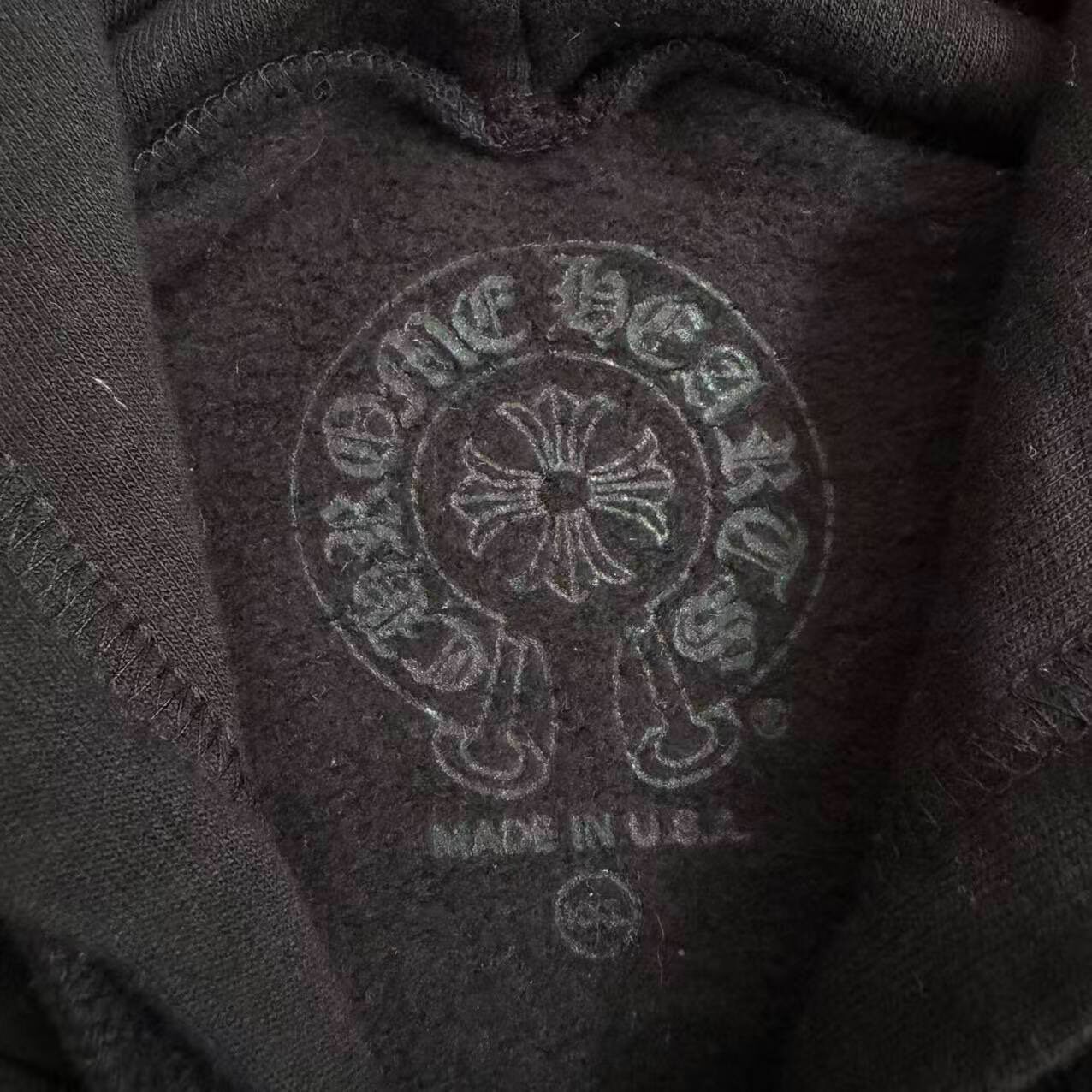Chrome Hearts Logo Print Zip Hoodie — detail