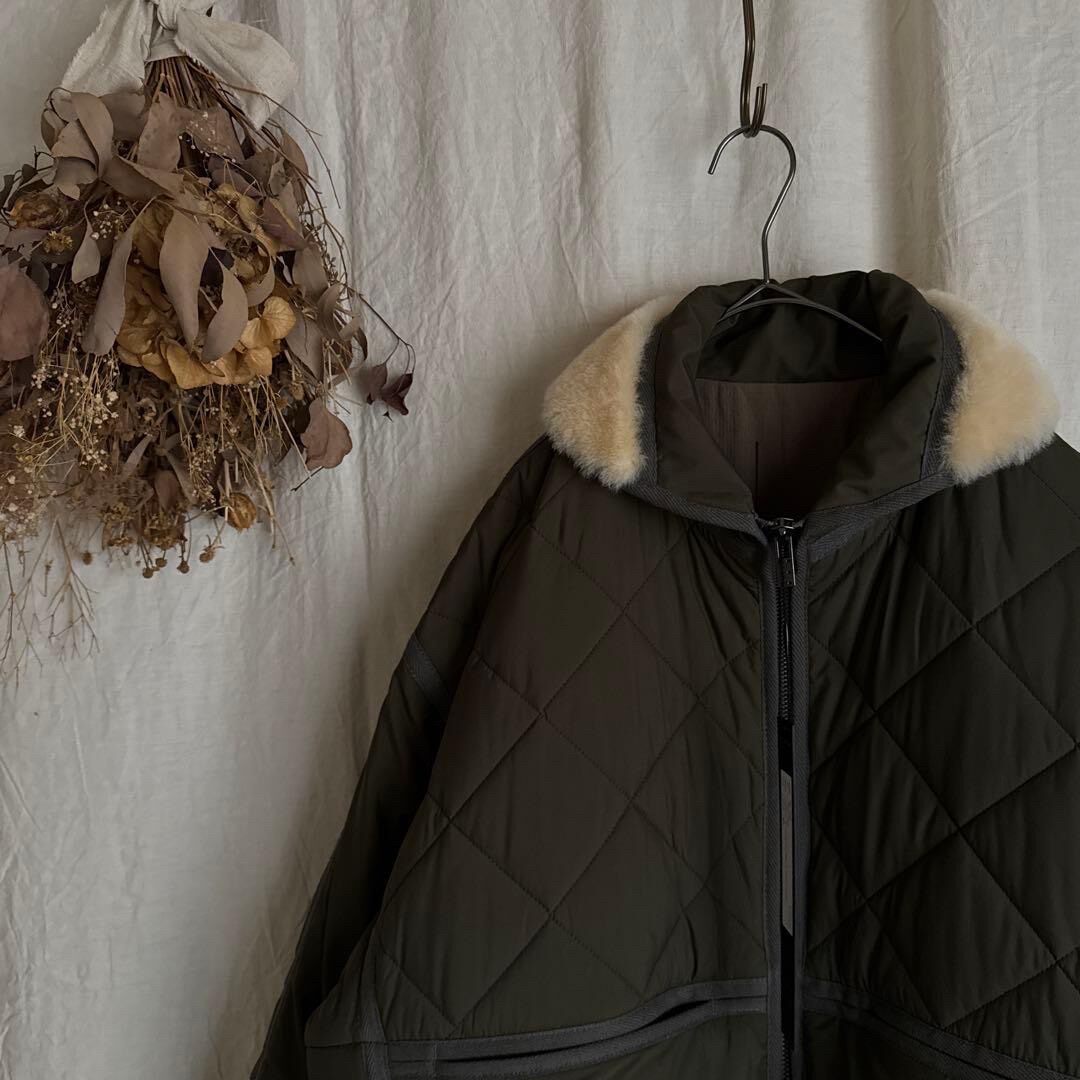 Devoa 24AW Quilted Fur Collar Jacket — front