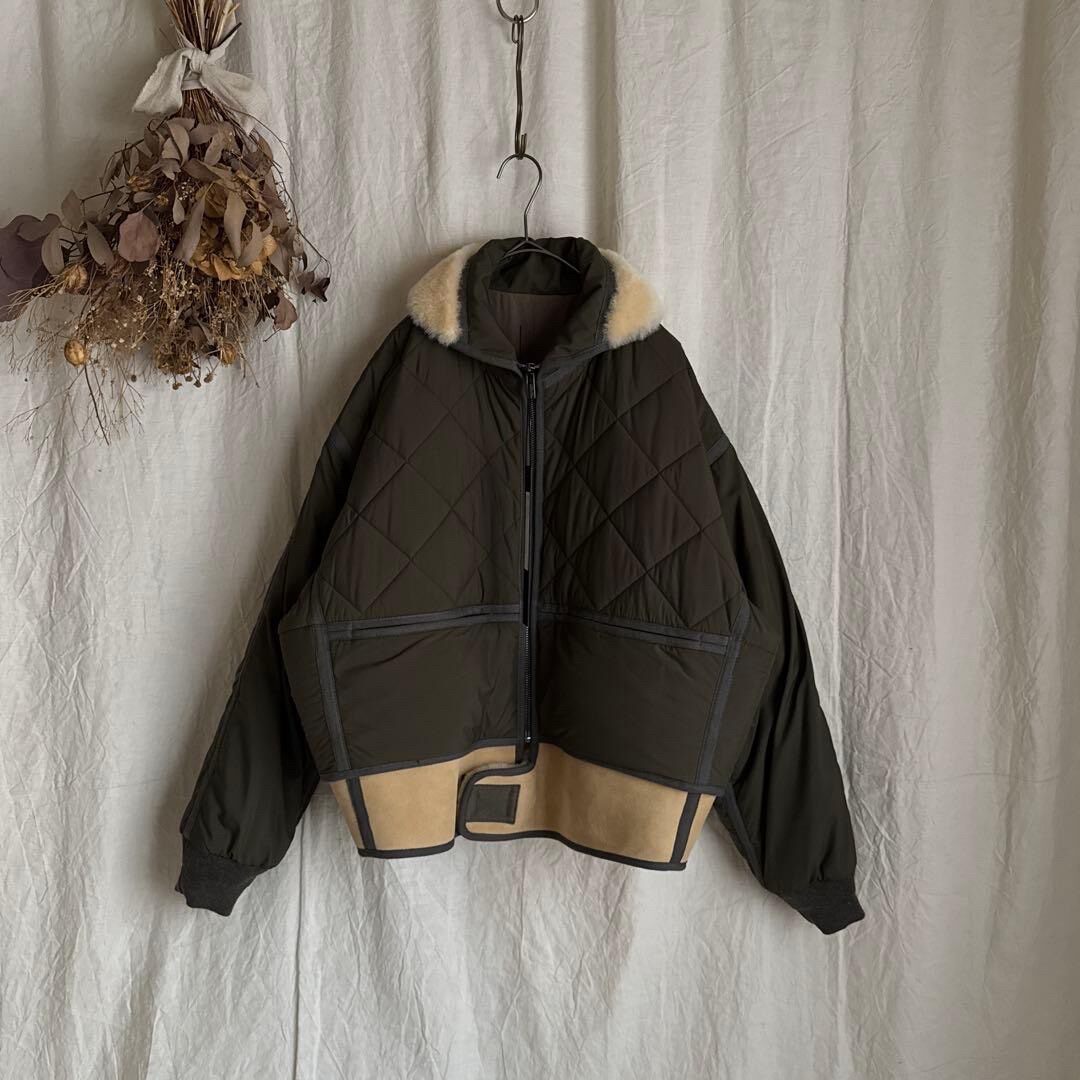 Devoa 24AW Quilted Fur Collar Jacket — back