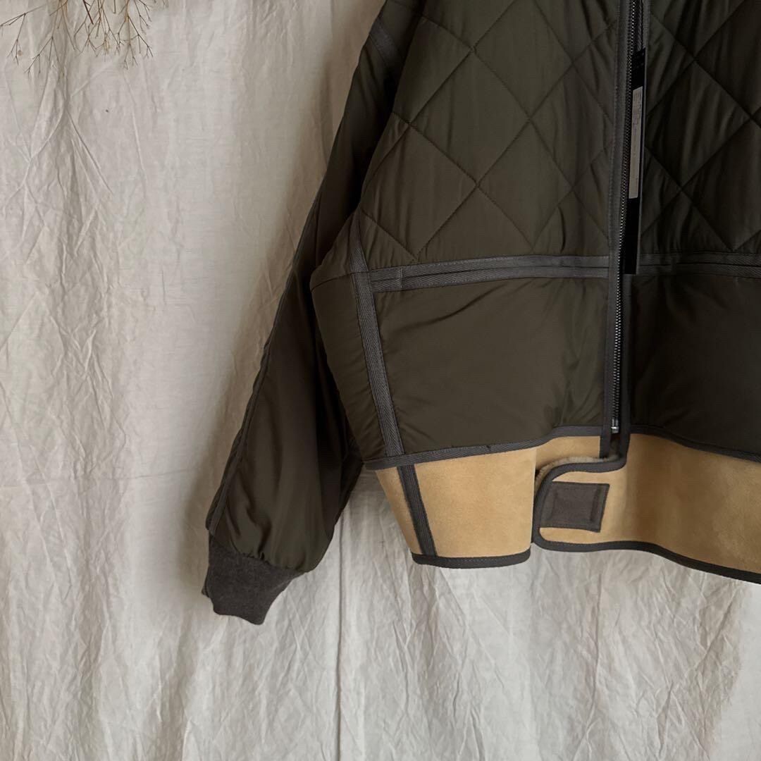 Devoa 24AW Quilted Fur Collar Jacket — detail
