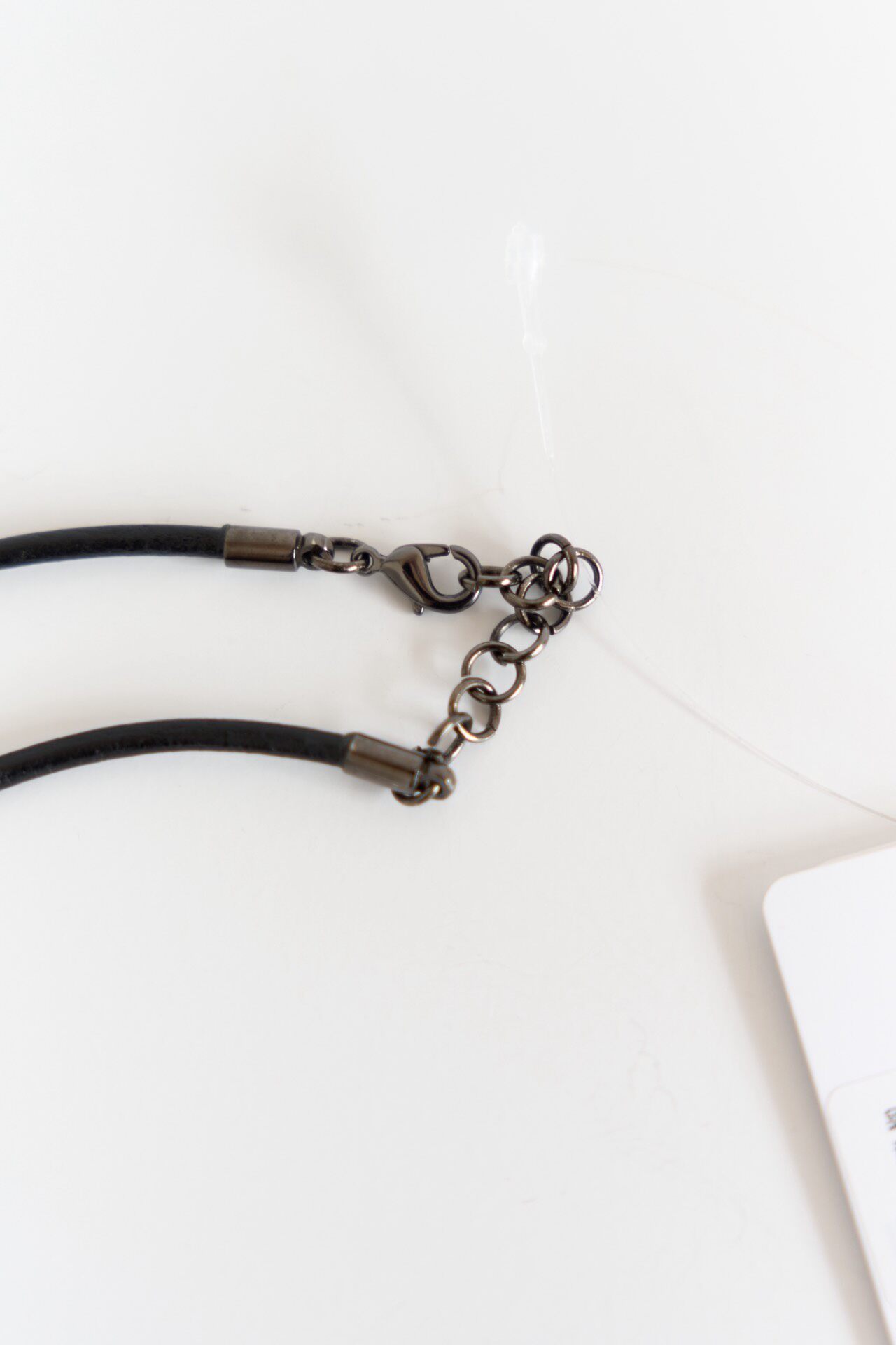Yohji Yamamoto Hollow Crescent Necklace — back