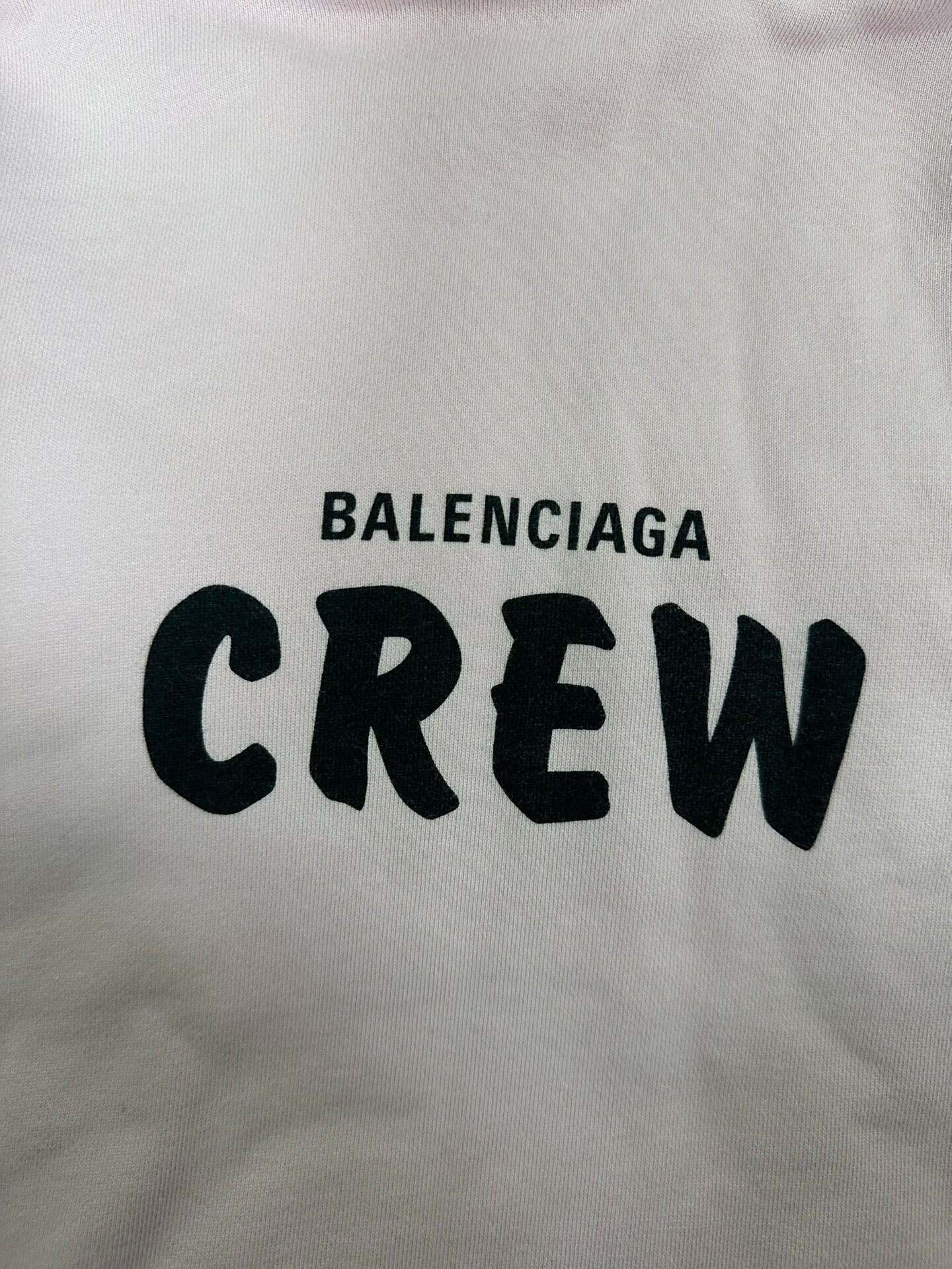 Balenciaga Pink Crew Logo Hoodie — detail