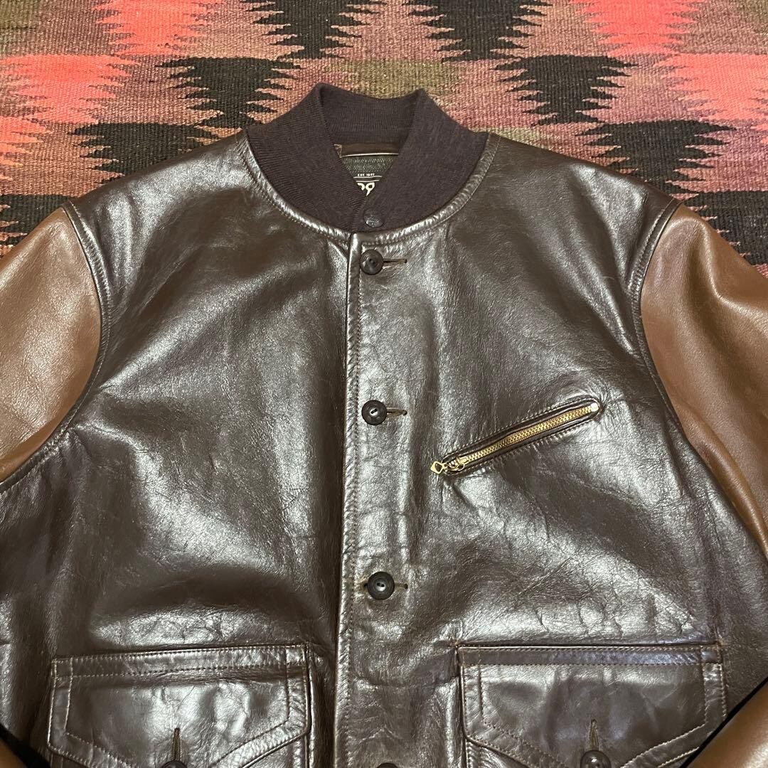 RRL A-1 Leather Bomber Jacket — front