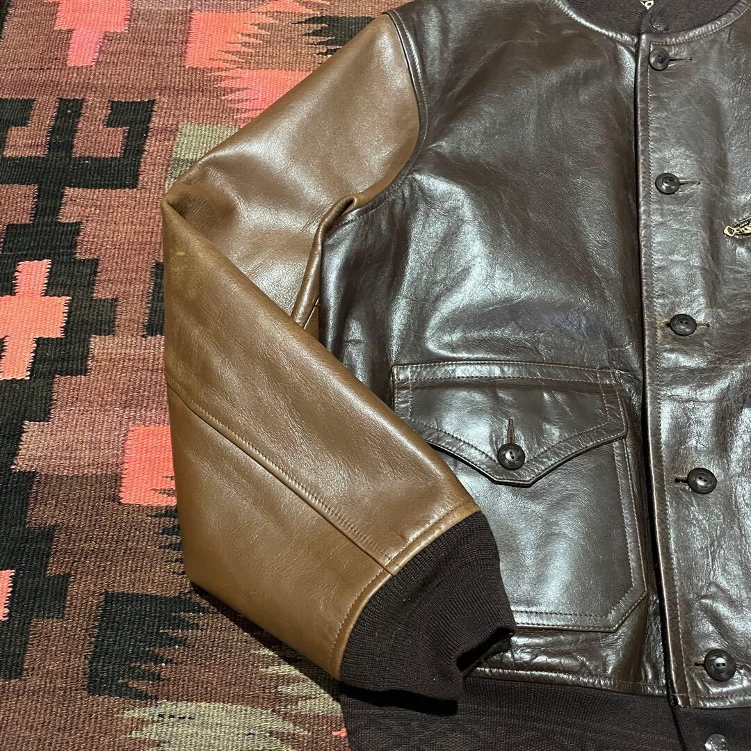 RRL A-1 Leather Bomber Jacket — back