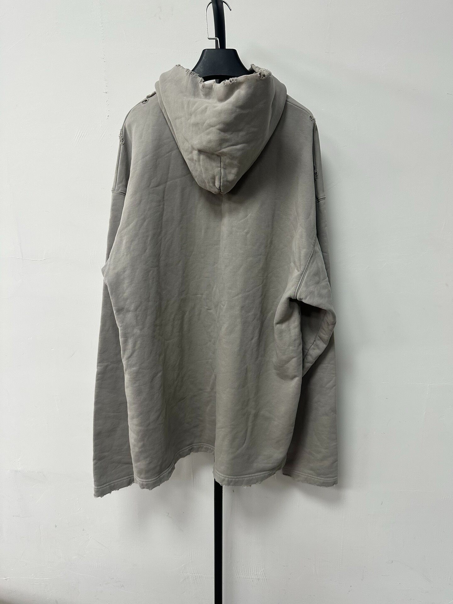 Balenciaga Gray Logo Hoodie — front