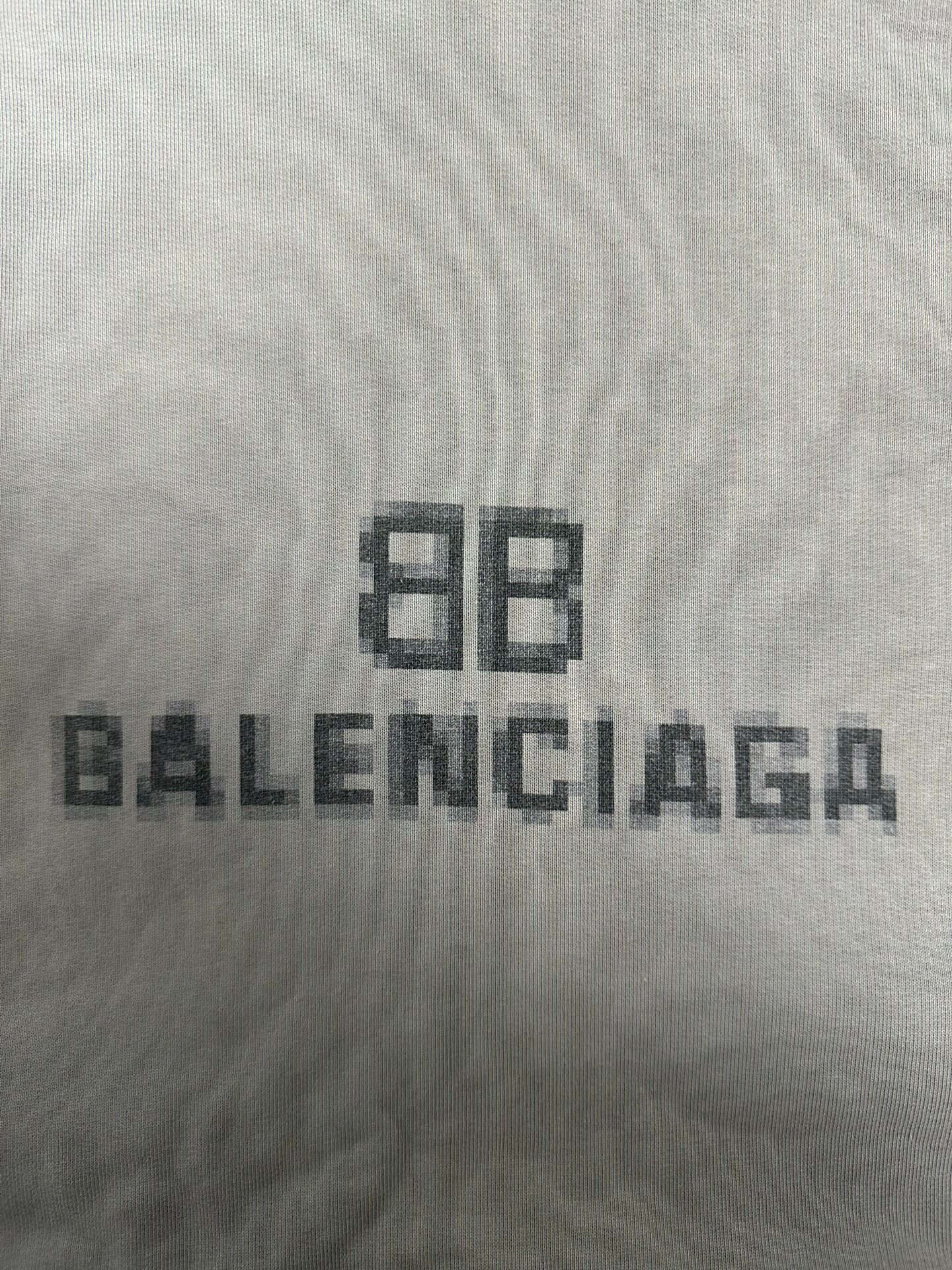 Balenciaga Gray Logo Hoodie — detail