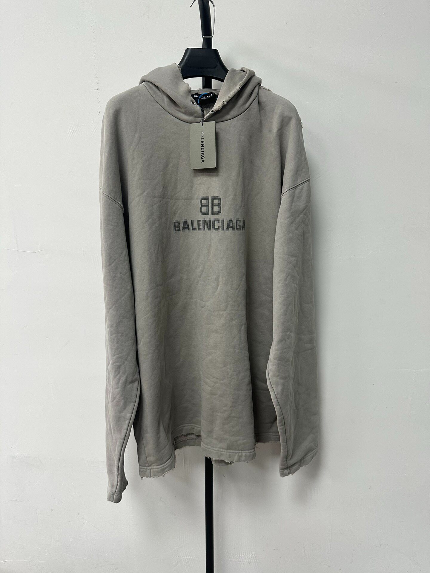 Balenciaga Gray Logo Hoodie