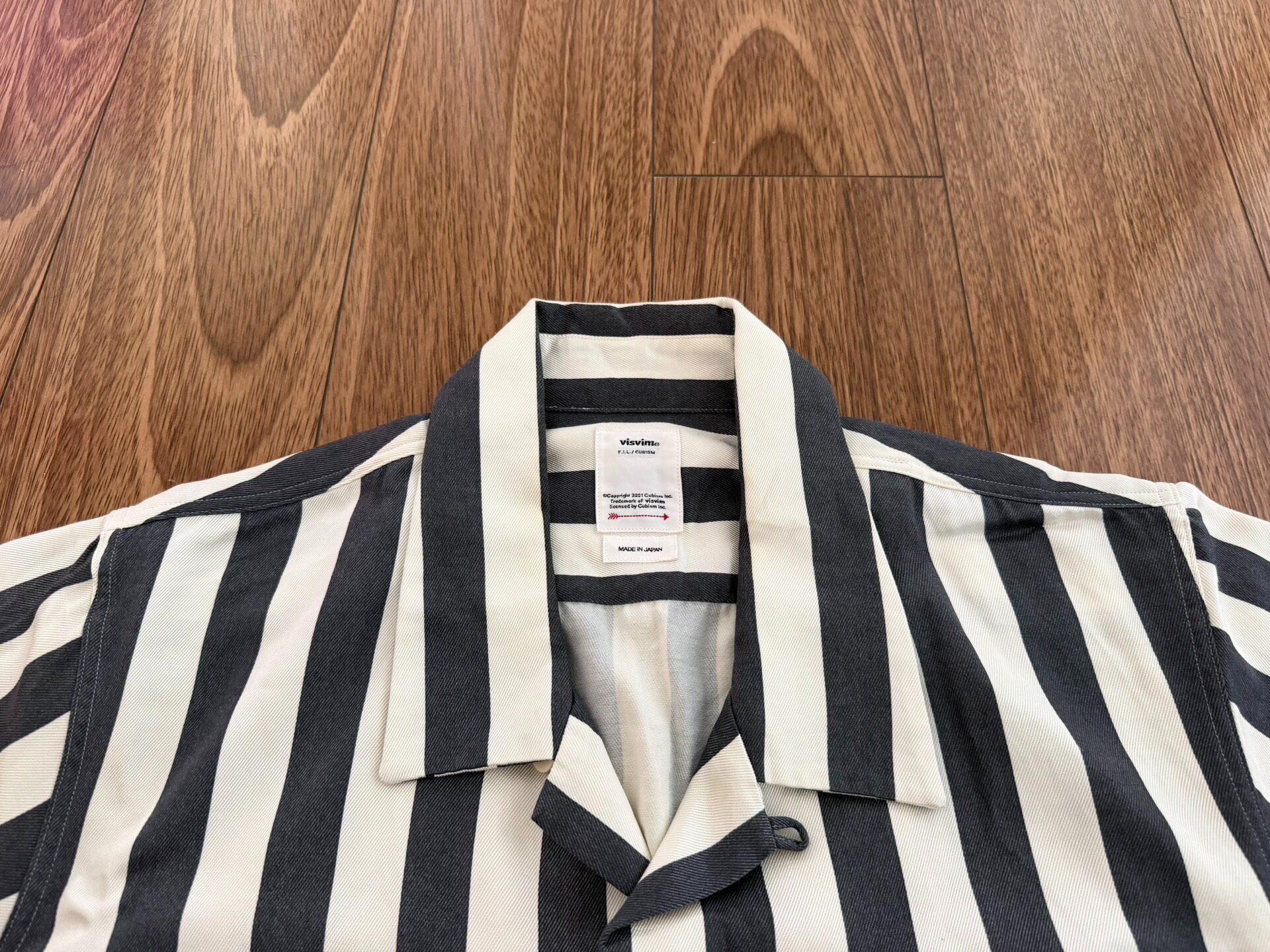 Visvim Free Edge Striped Short Sleeve Shirt — detail