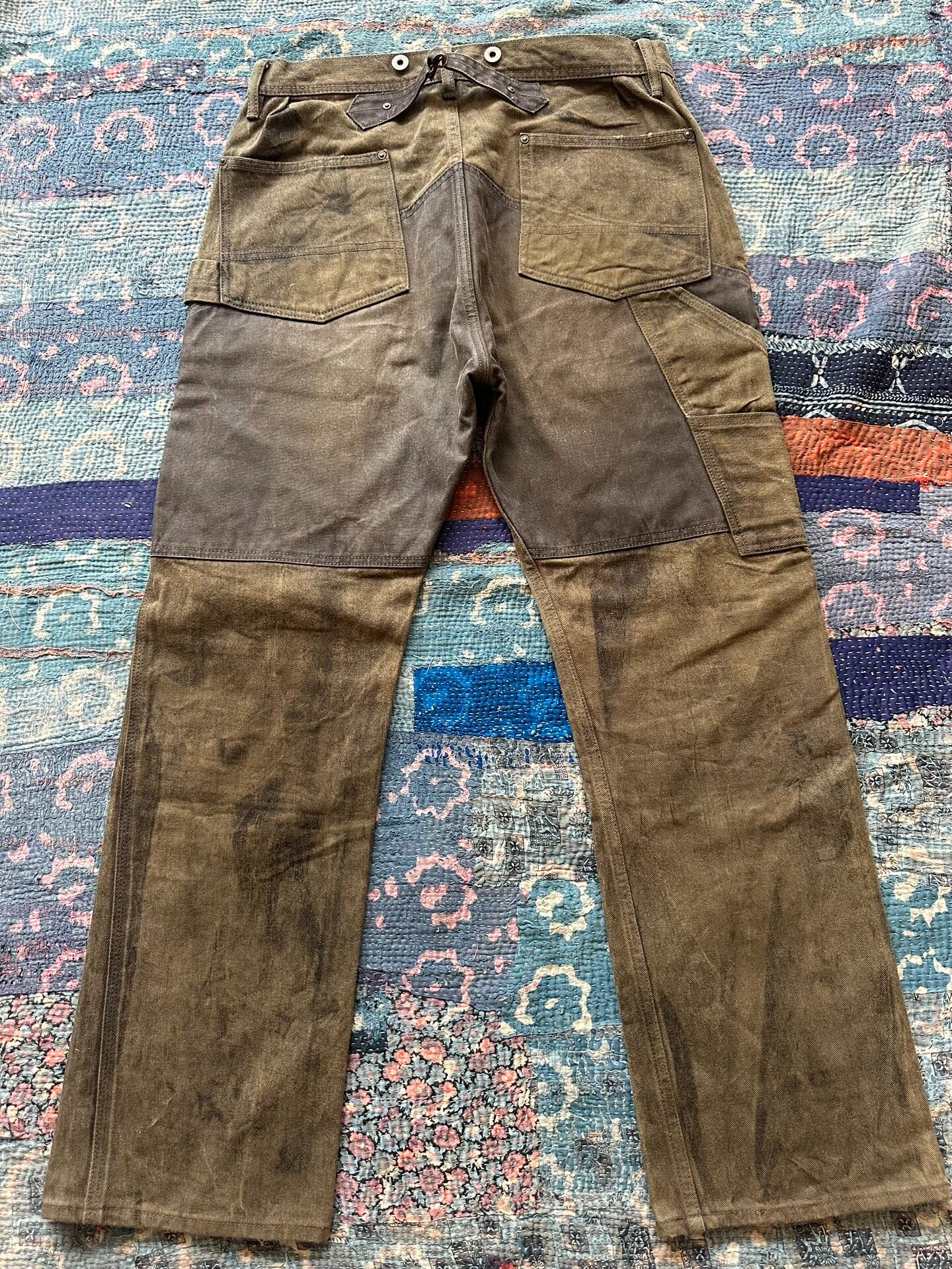 RRL Faded Double Knee Work Jeans — front
