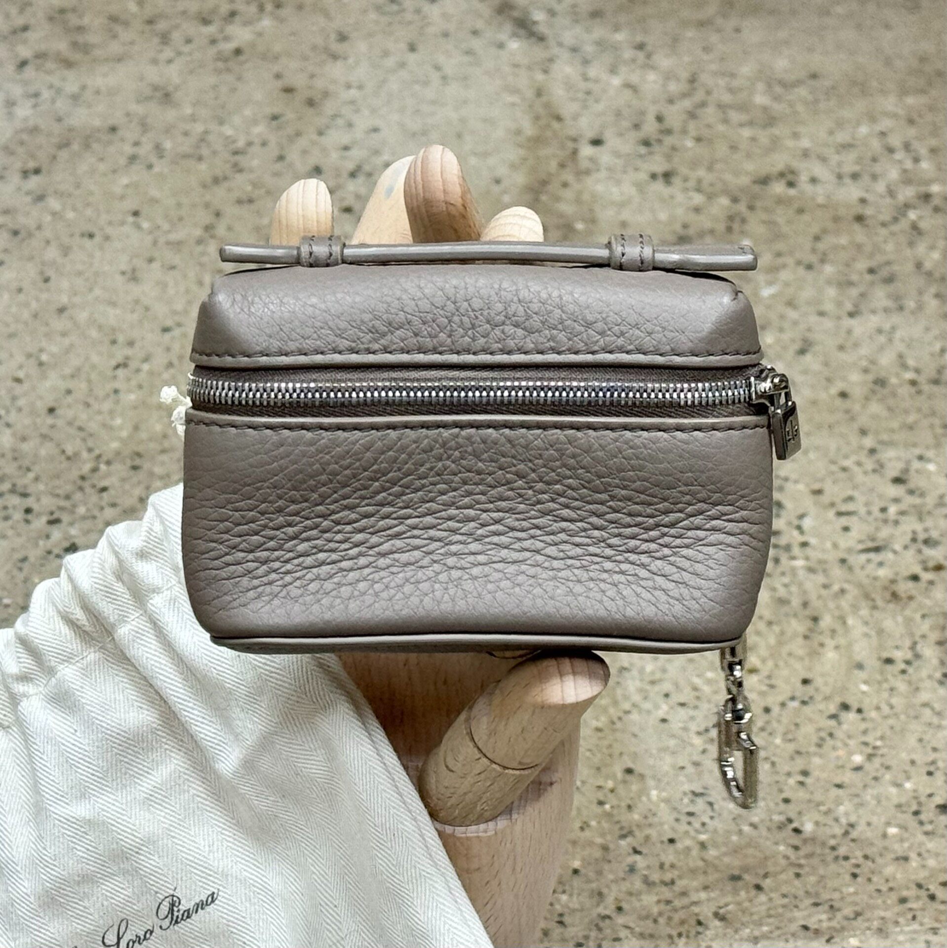 Loro Piana Small Leather Charm Bag