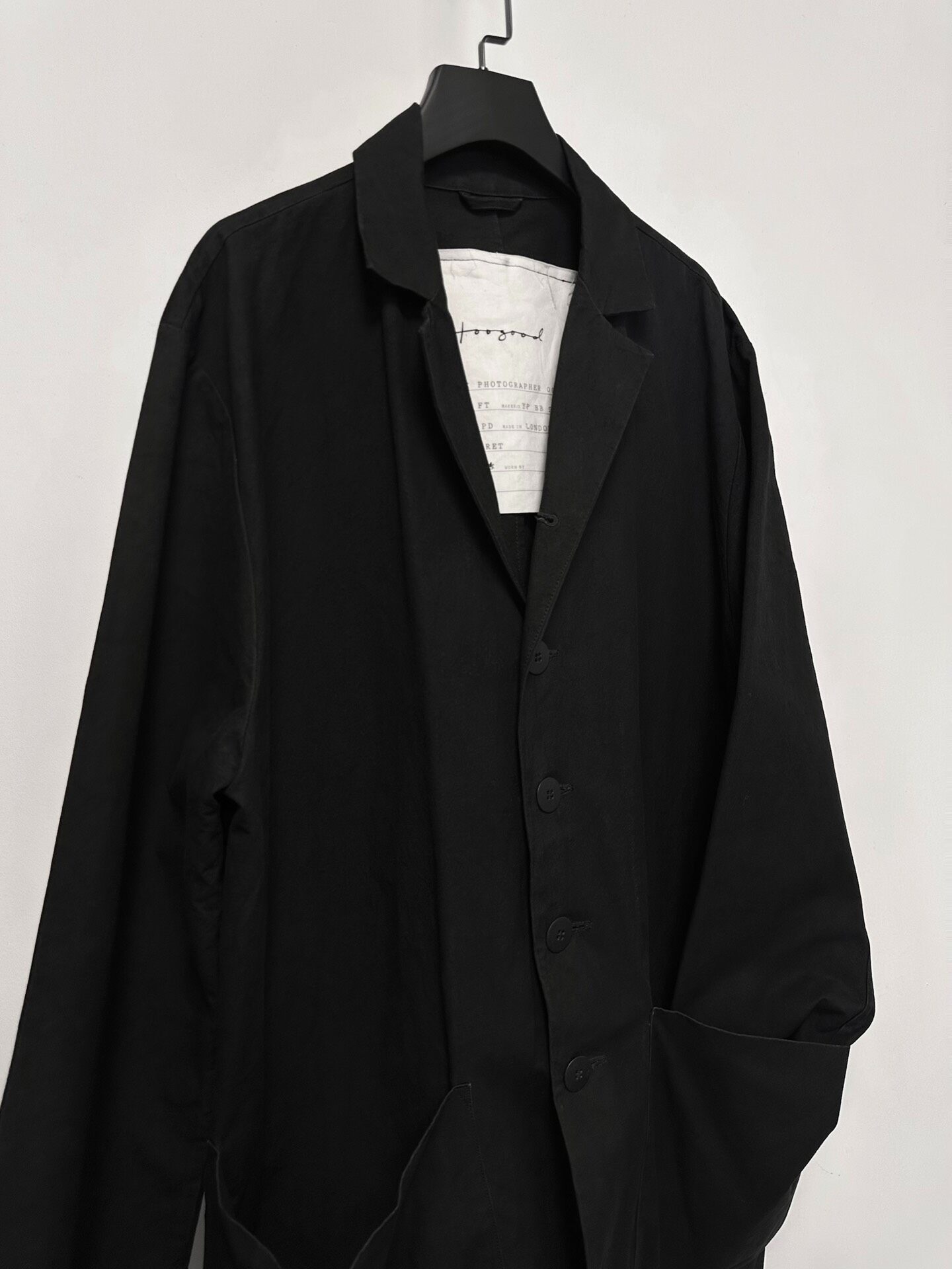 Toogood Photographer Oversize Coat — back