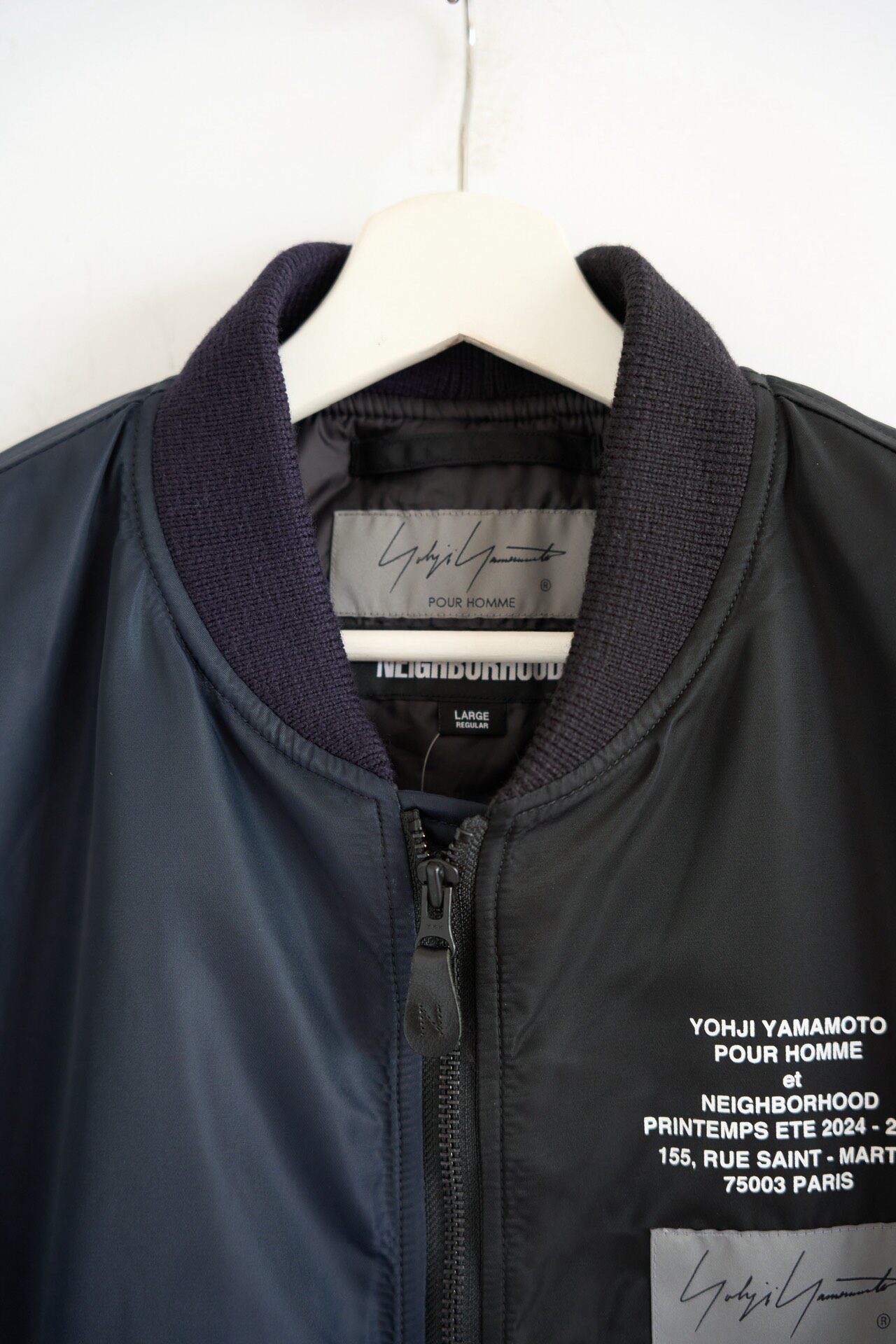 Yohji x Neighborhood Bomber Jacket — detail