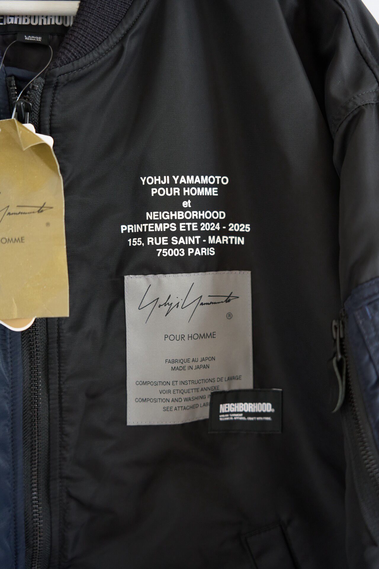 Yohji x Neighborhood Bomber Jacket — back