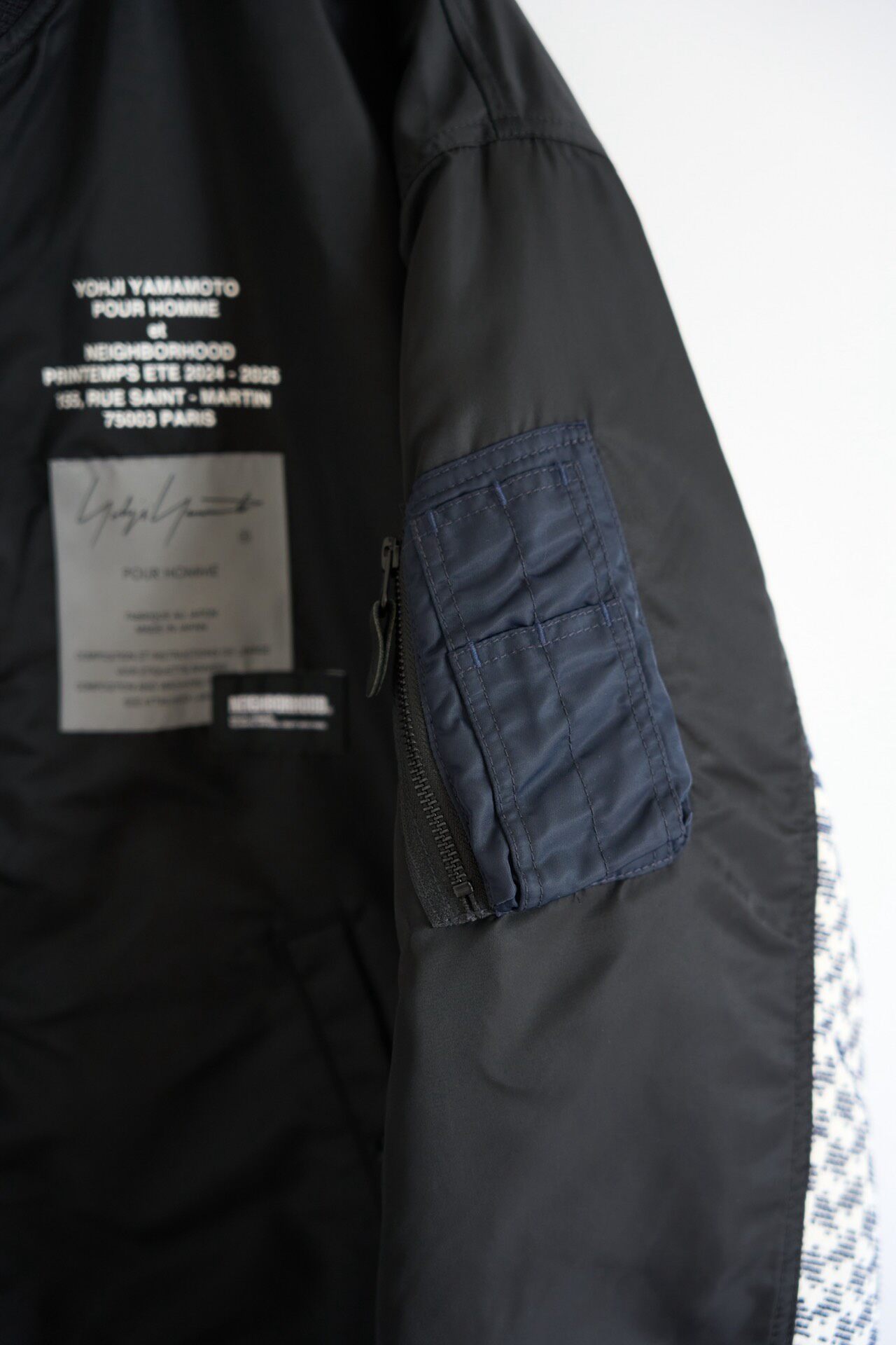 Yohji x Neighborhood Bomber Jacket — label