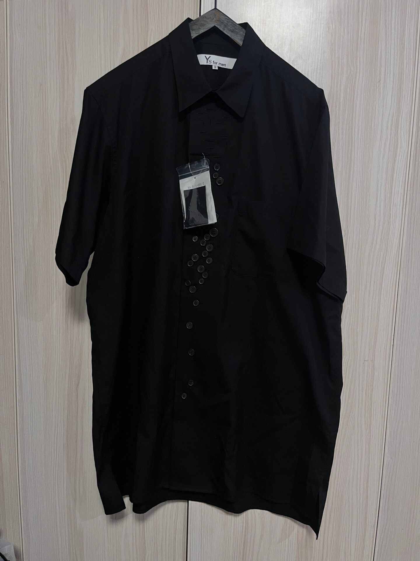 Yohji Yamamoto Black Short-sleeve Button Shirt