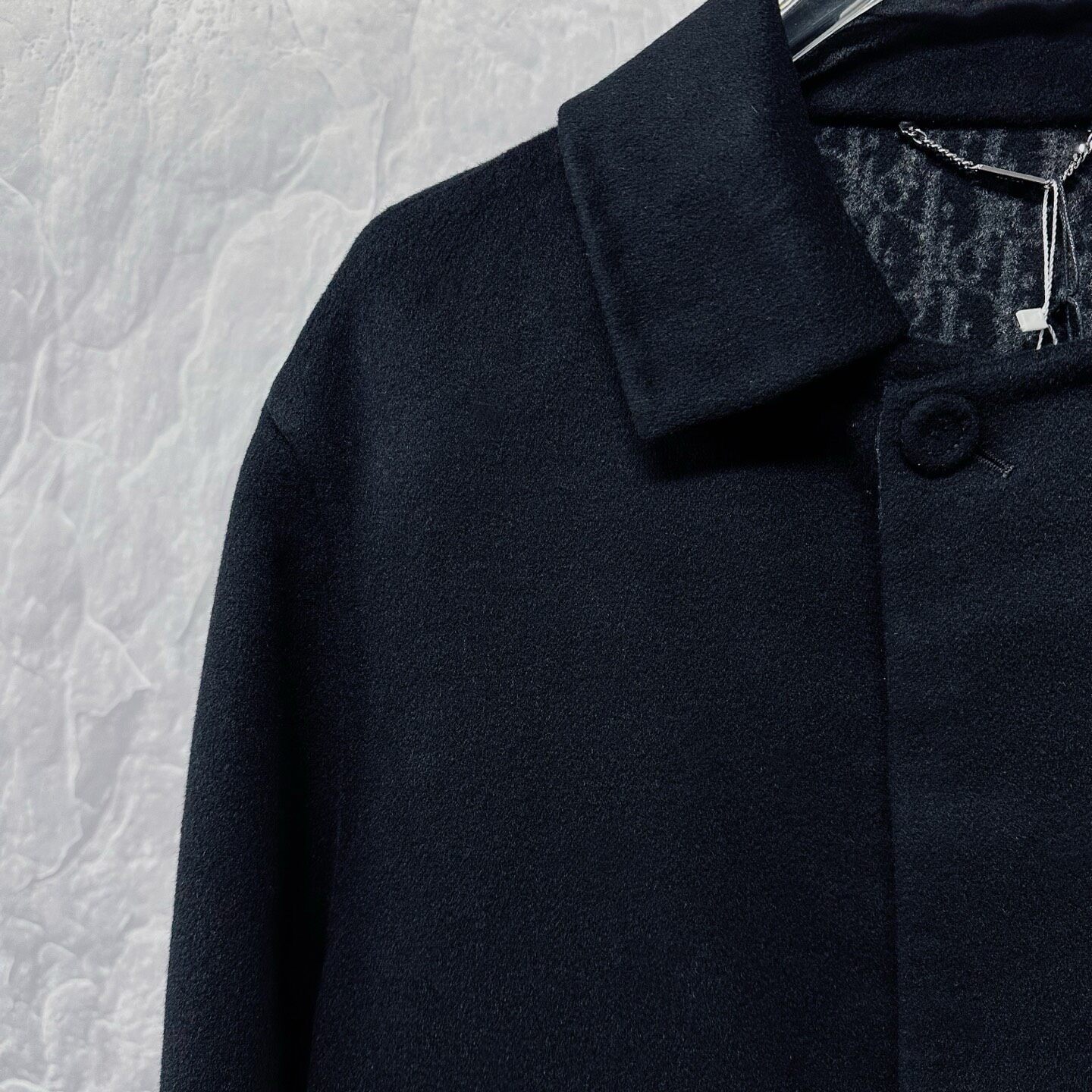 Dior FW24 Black Long Men’s Coat — back