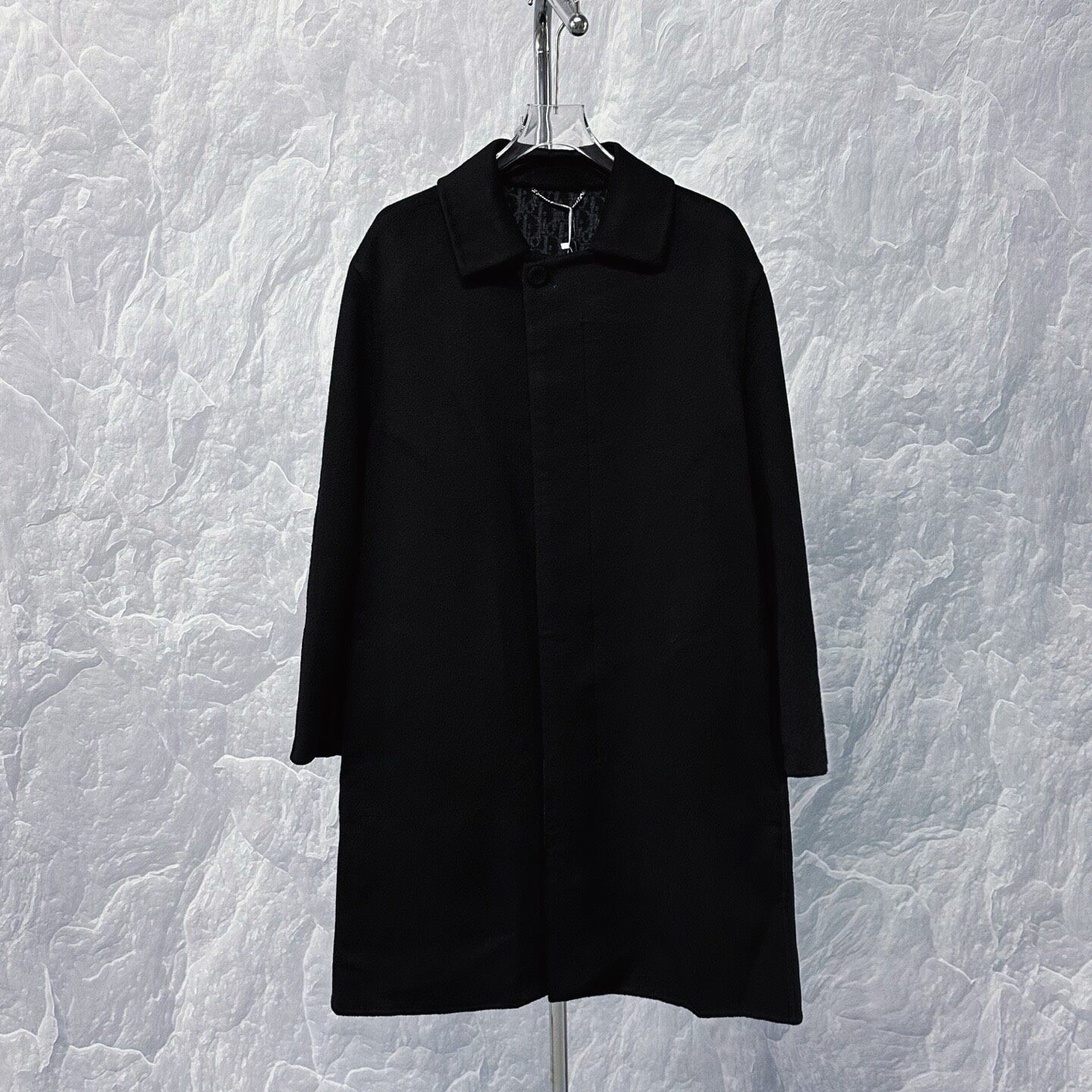 Dior FW24 Black Long Men’s Coat — front