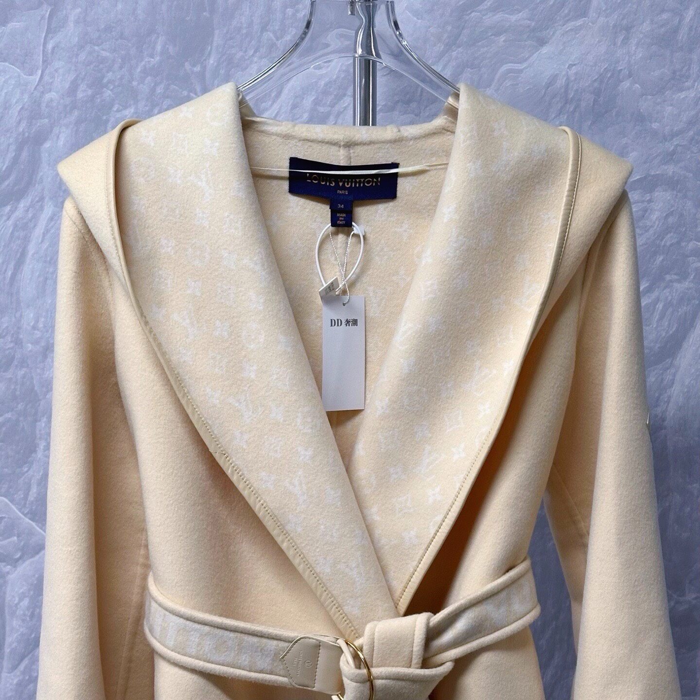 Louis Vuitton Cashmere Wrap Hooded Coat — detail