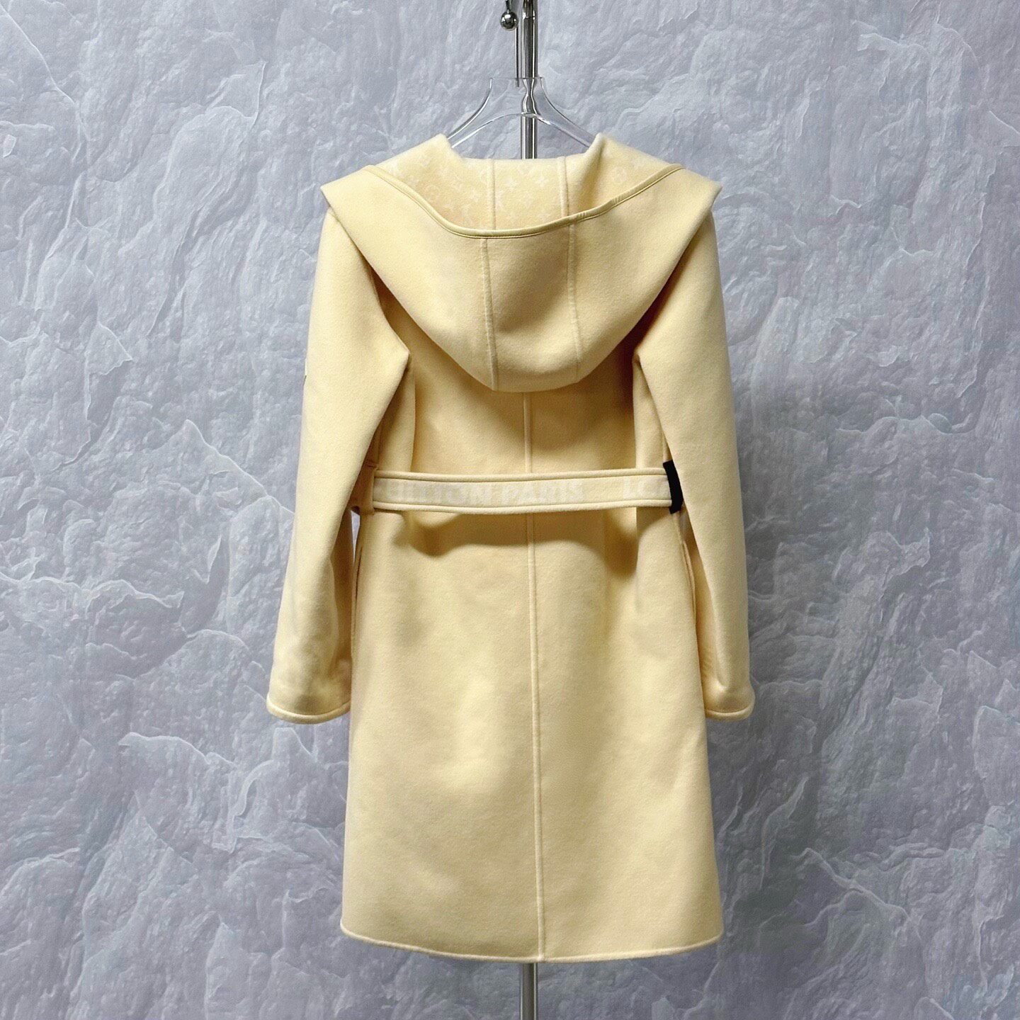 Louis Vuitton Cashmere Wrap Hooded Coat — label