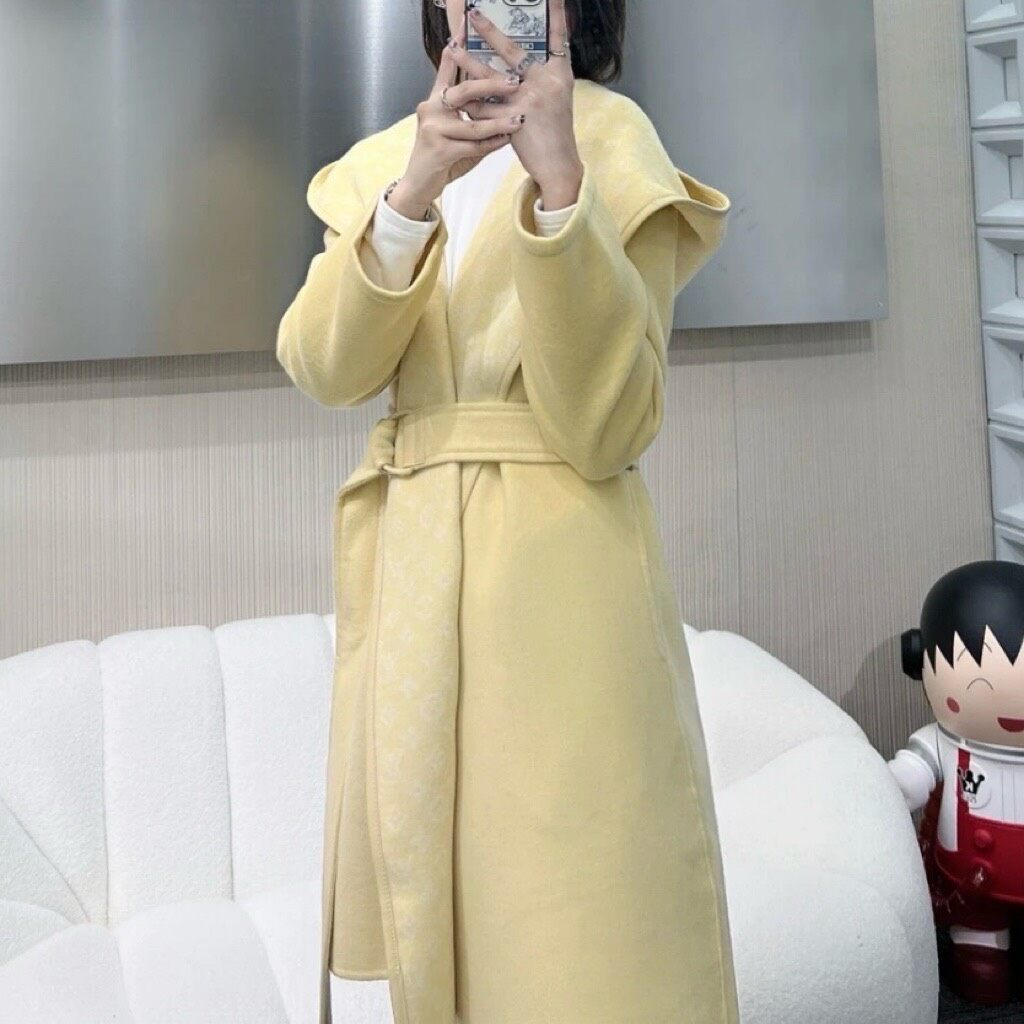 Louis Vuitton Cashmere Wrap Hooded Coat