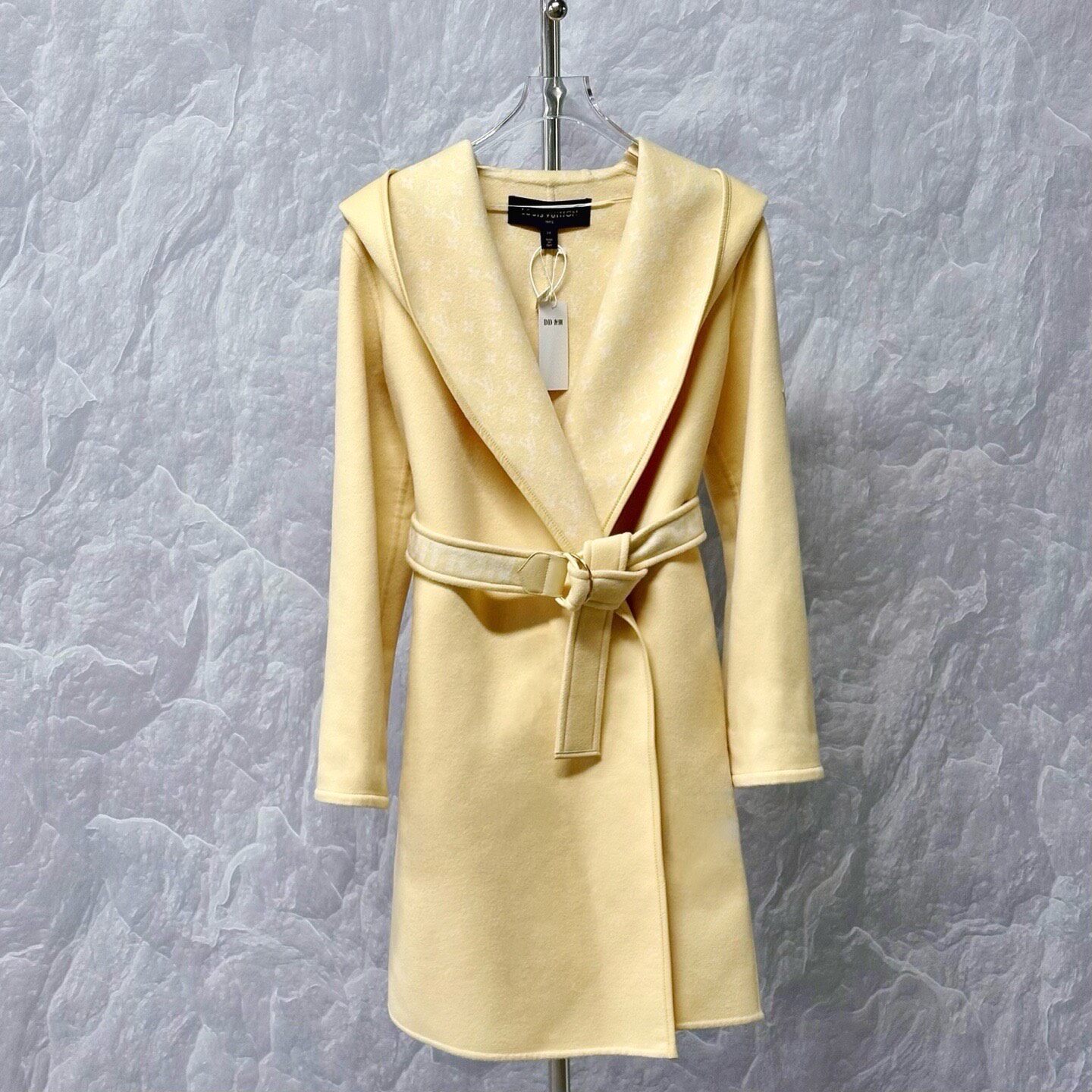 Louis Vuitton Cashmere Wrap Hooded Coat — front
