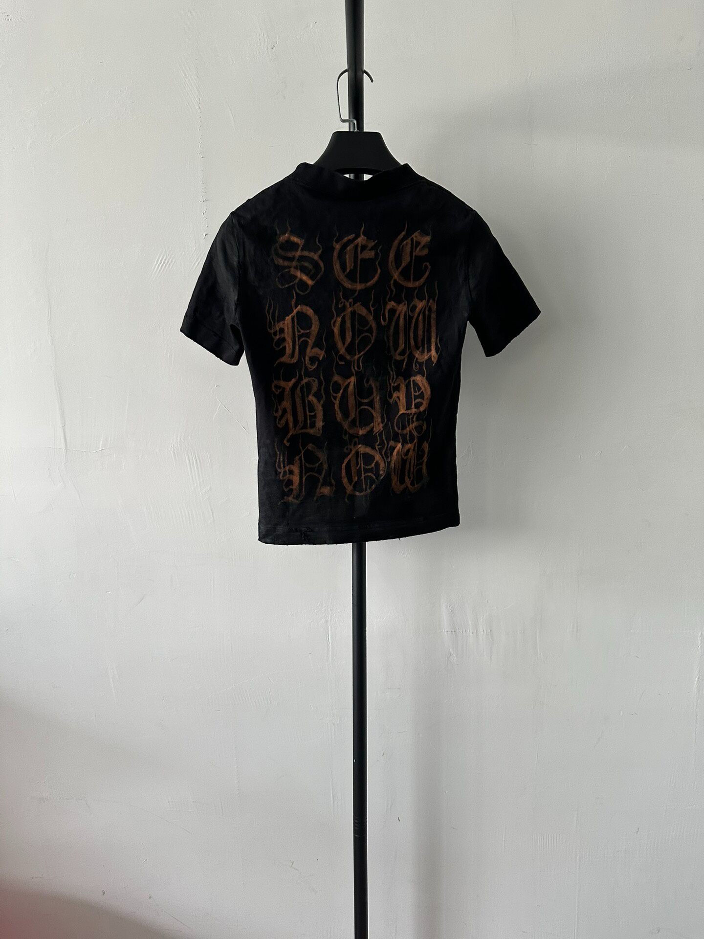 Balenciaga Women’s Black Fitted T-Shirt — front