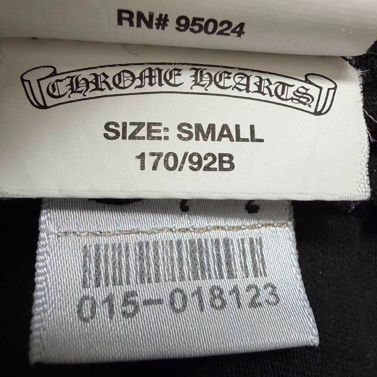 Chrome Hearts Black Red Horseshoe Tee — label
