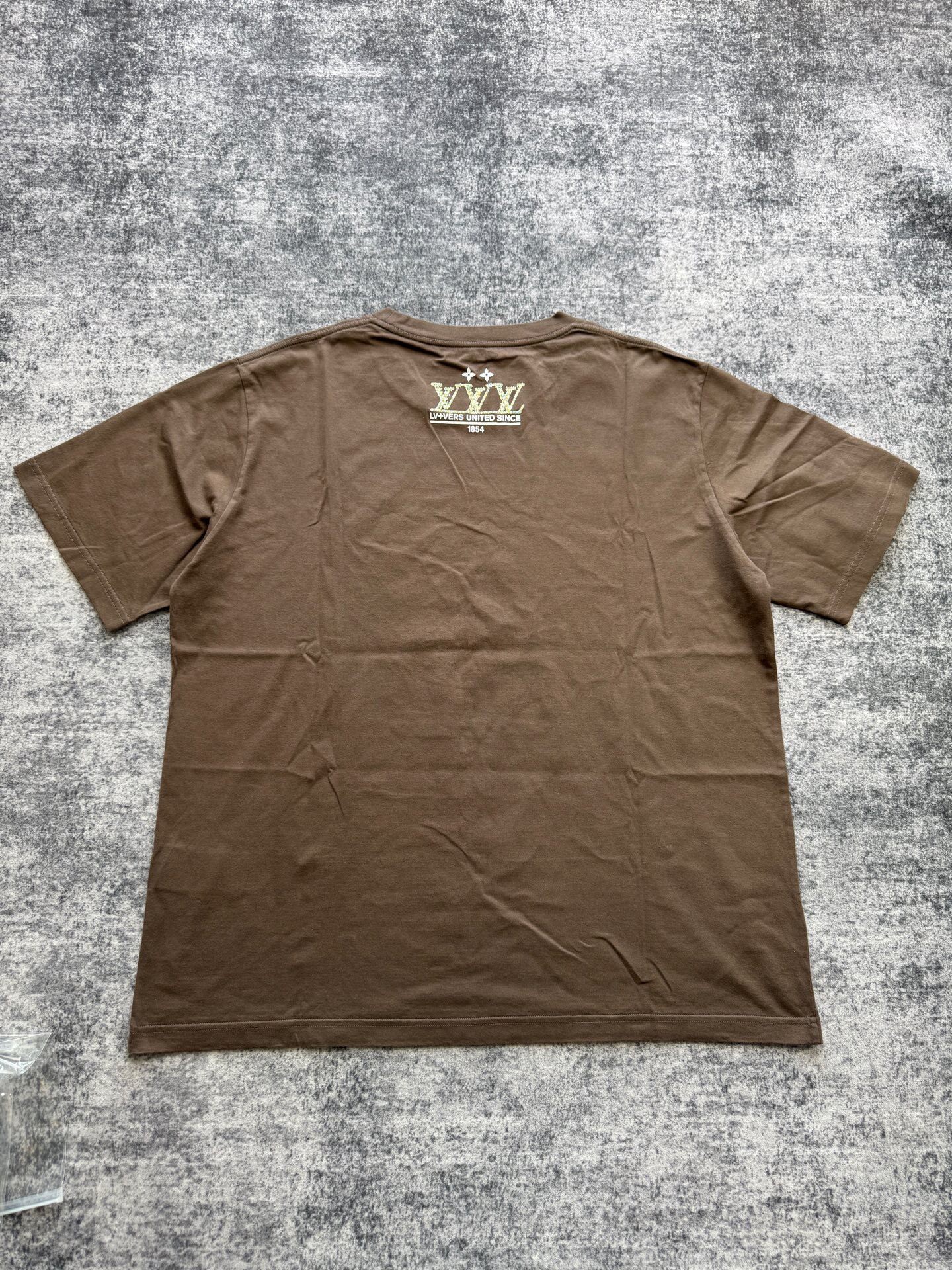 Louis Vuitton Brown Rhinestone Short-Sleeve Tee — front