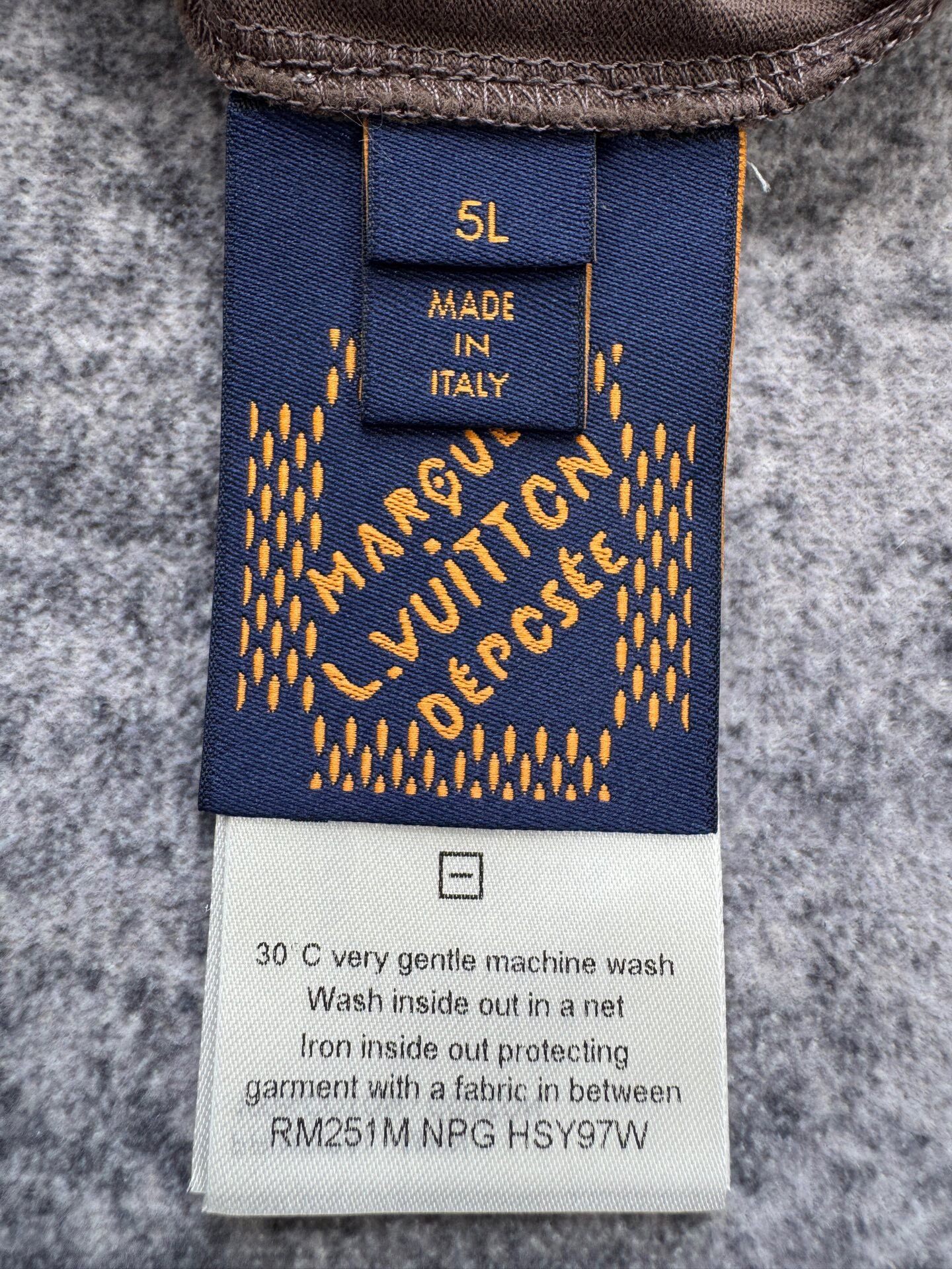 Louis Vuitton Brown Rhinestone Short-Sleeve Tee — back