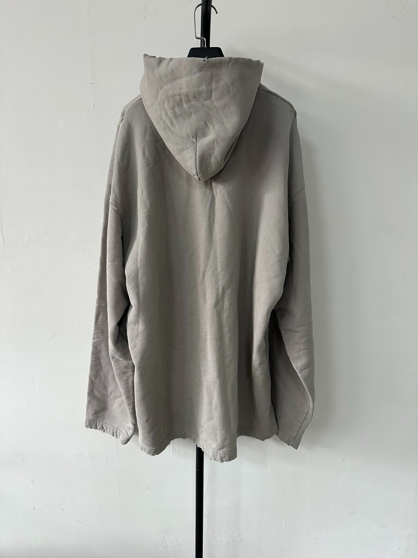 Balenciaga Men's Gray BB Logo Hoodie — front