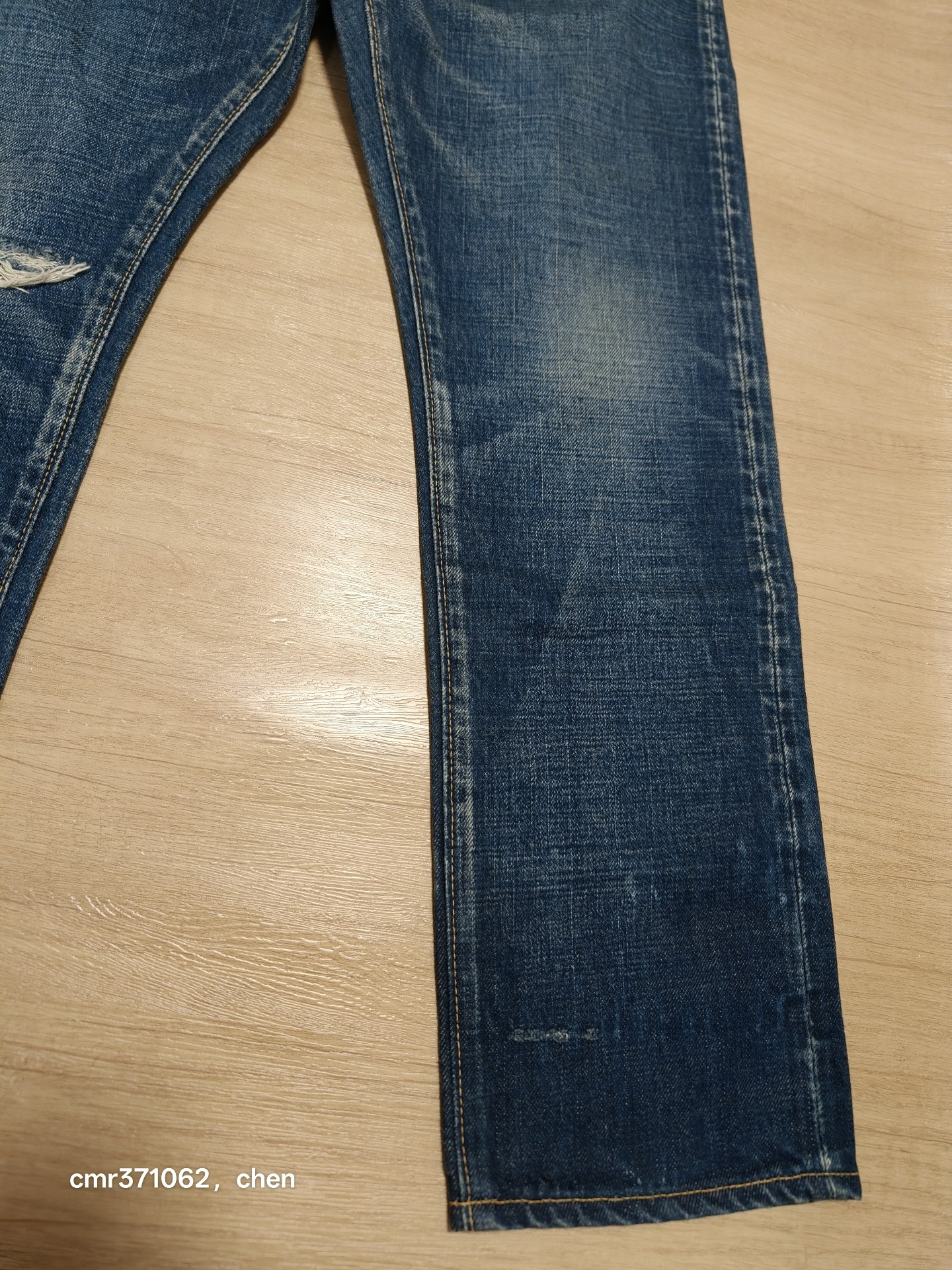 Visvim 20AW Distressed Denim Jeans — detail