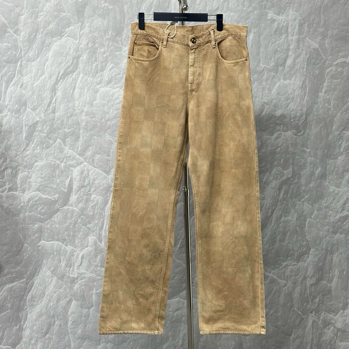 Louis Vuitton FW24 Checkerboard Jeans — front