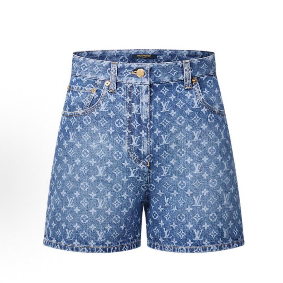 Louis Vuitton FW25 Monogram Denim Shorts