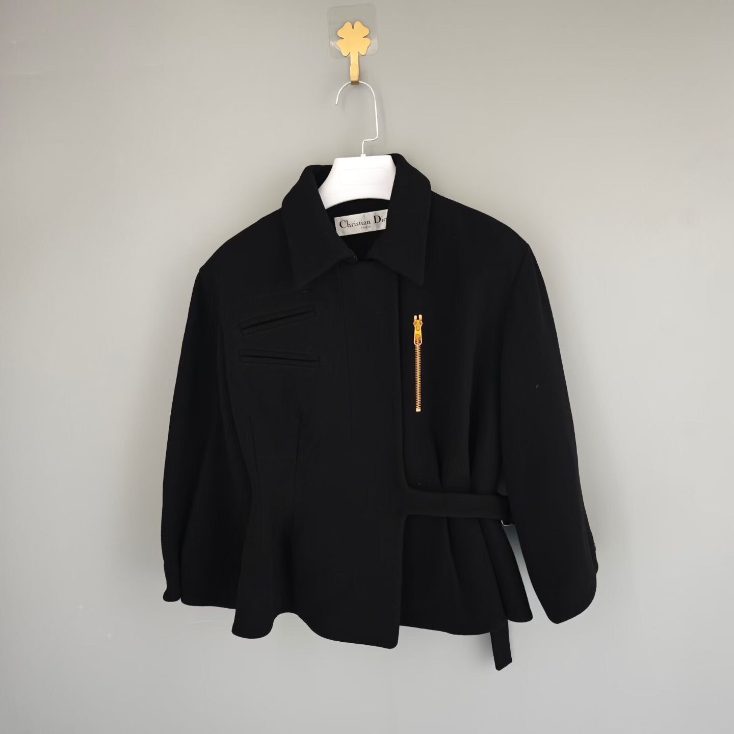 Dior Dark Blue Short Wool Coat