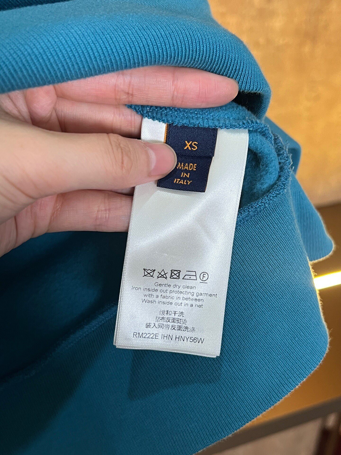 Louis Vuitton Blue Pin Hoodie — label
