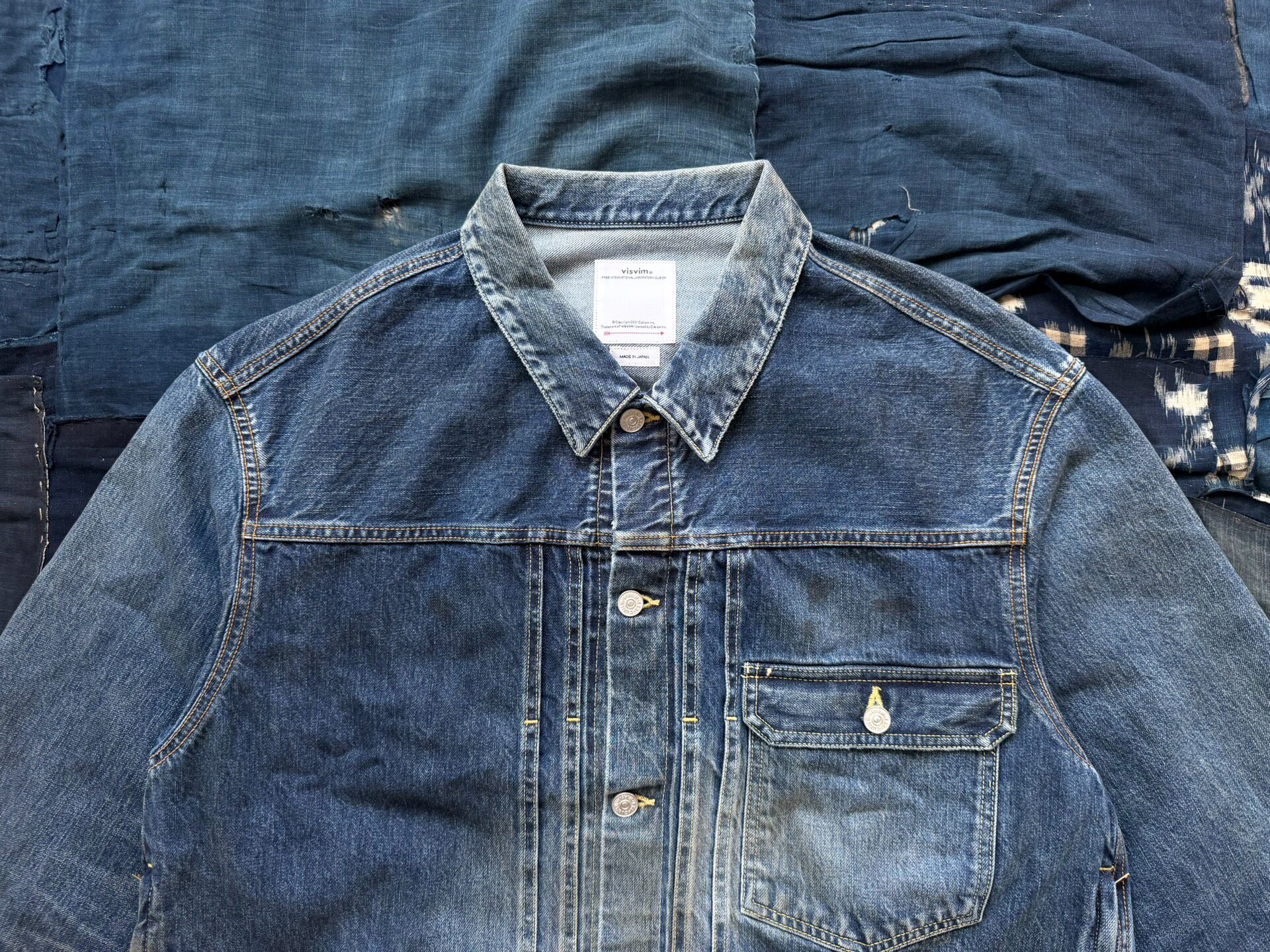 Visvim 102XX Distressed Denim Jacket — back