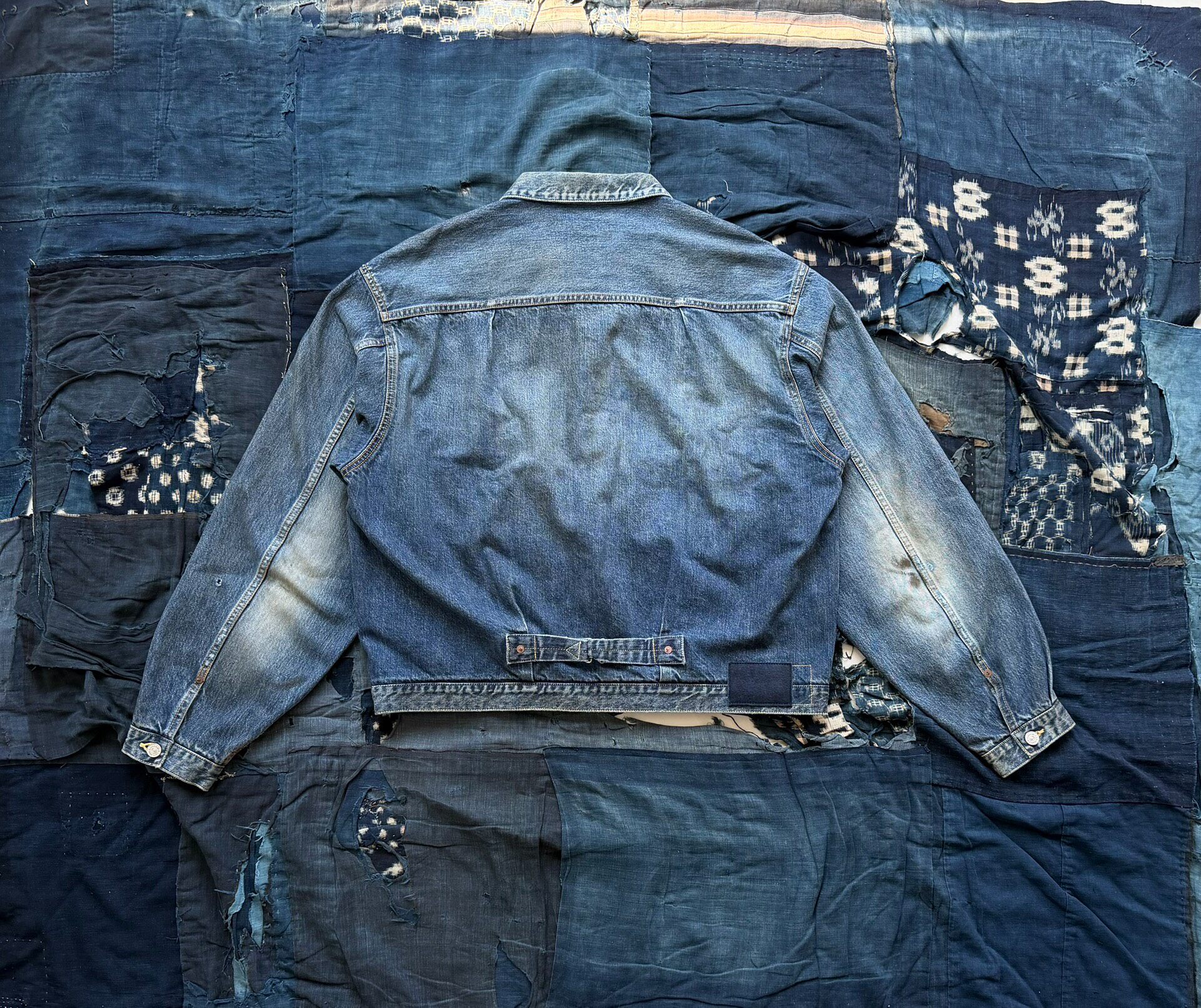 Visvim 102XX Distressed Denim Jacket — detail