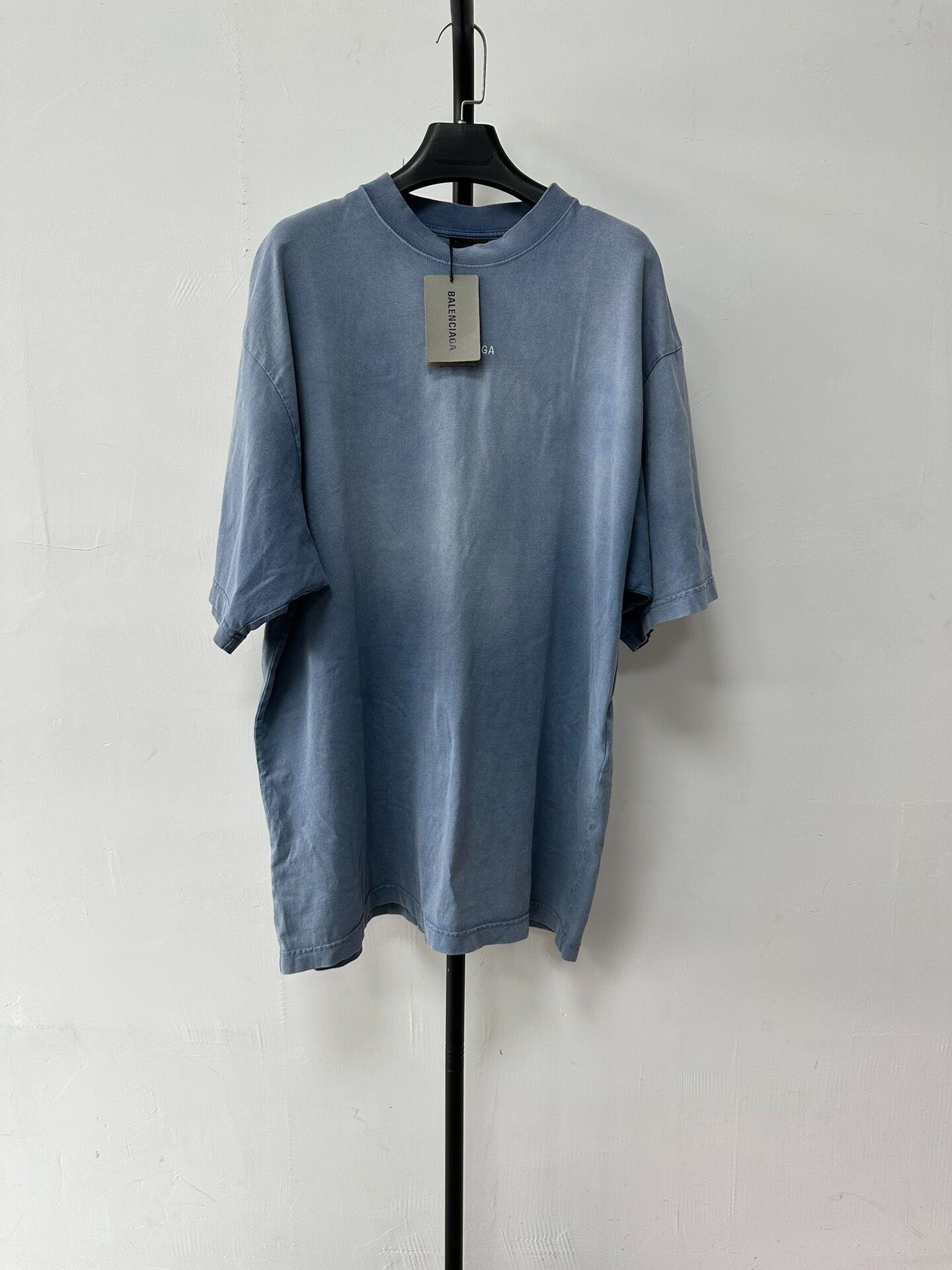 Balenciaga Men's Blue Short Sleeve T-Shirt
