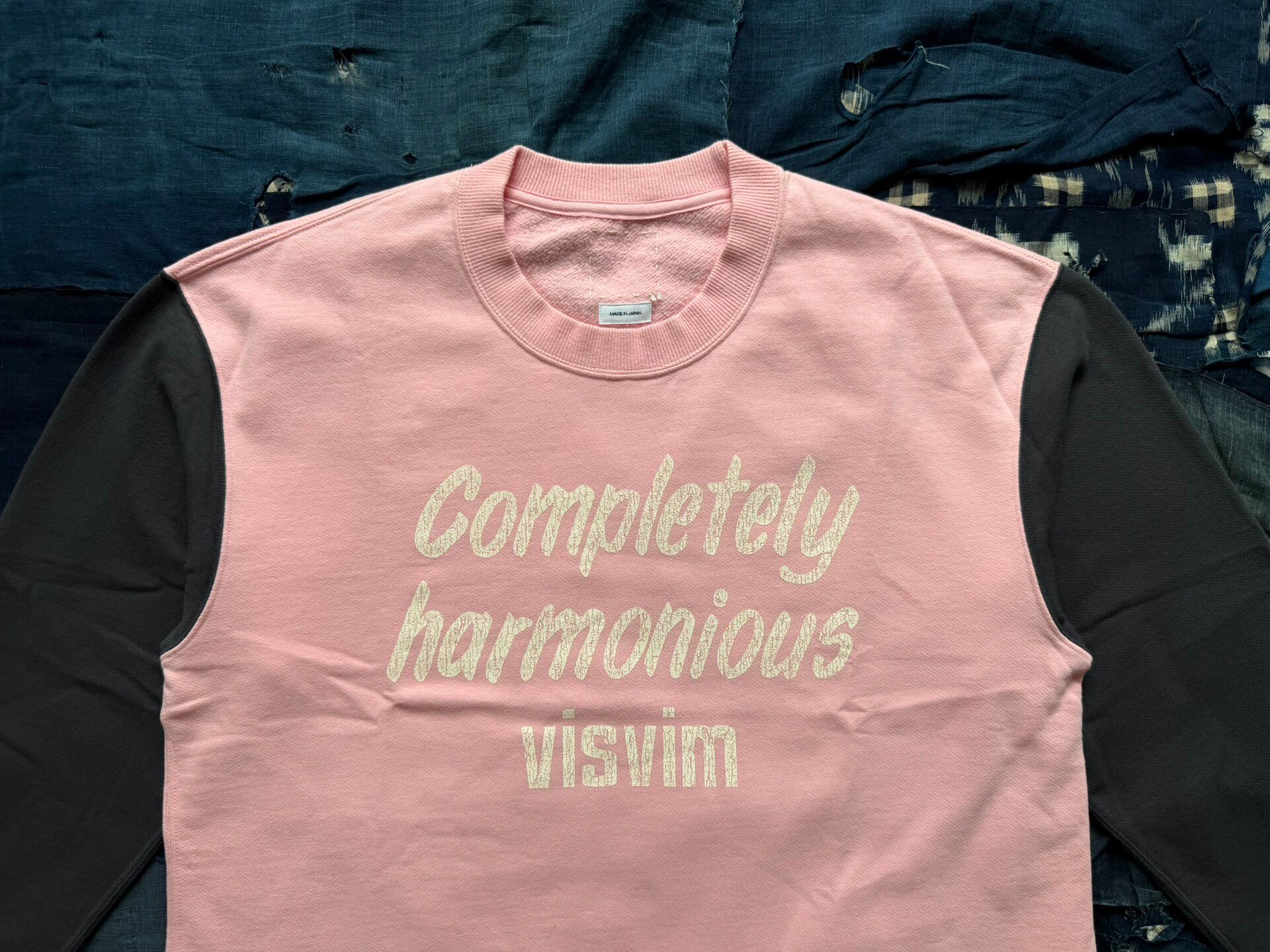 Visvim Jumbo Long-Sleeve Tee Pink — detail